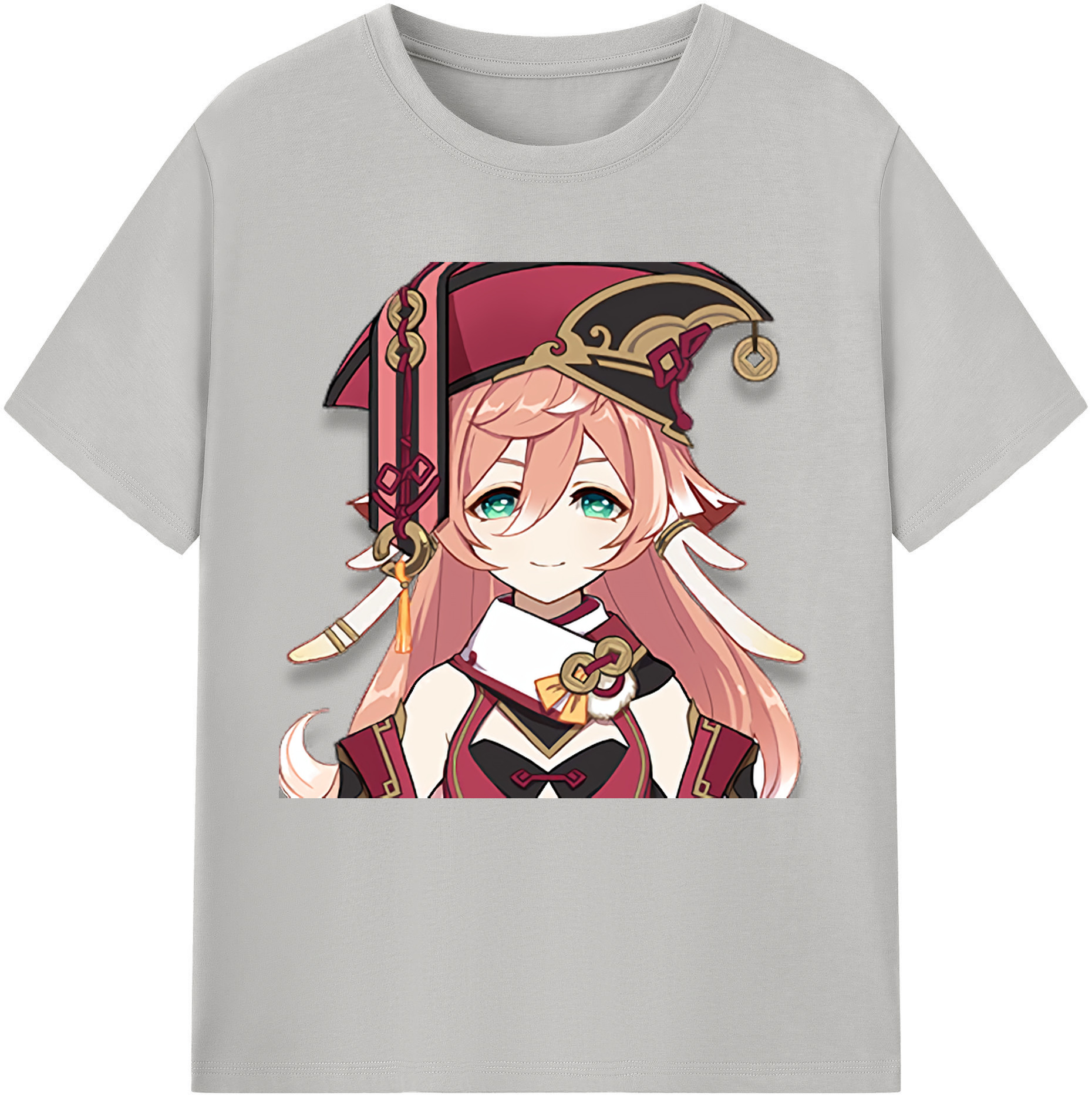 げんし神 ヤンフェイ genshin Yanfei レディースカジュアルプリントTシャツ（綿100％）