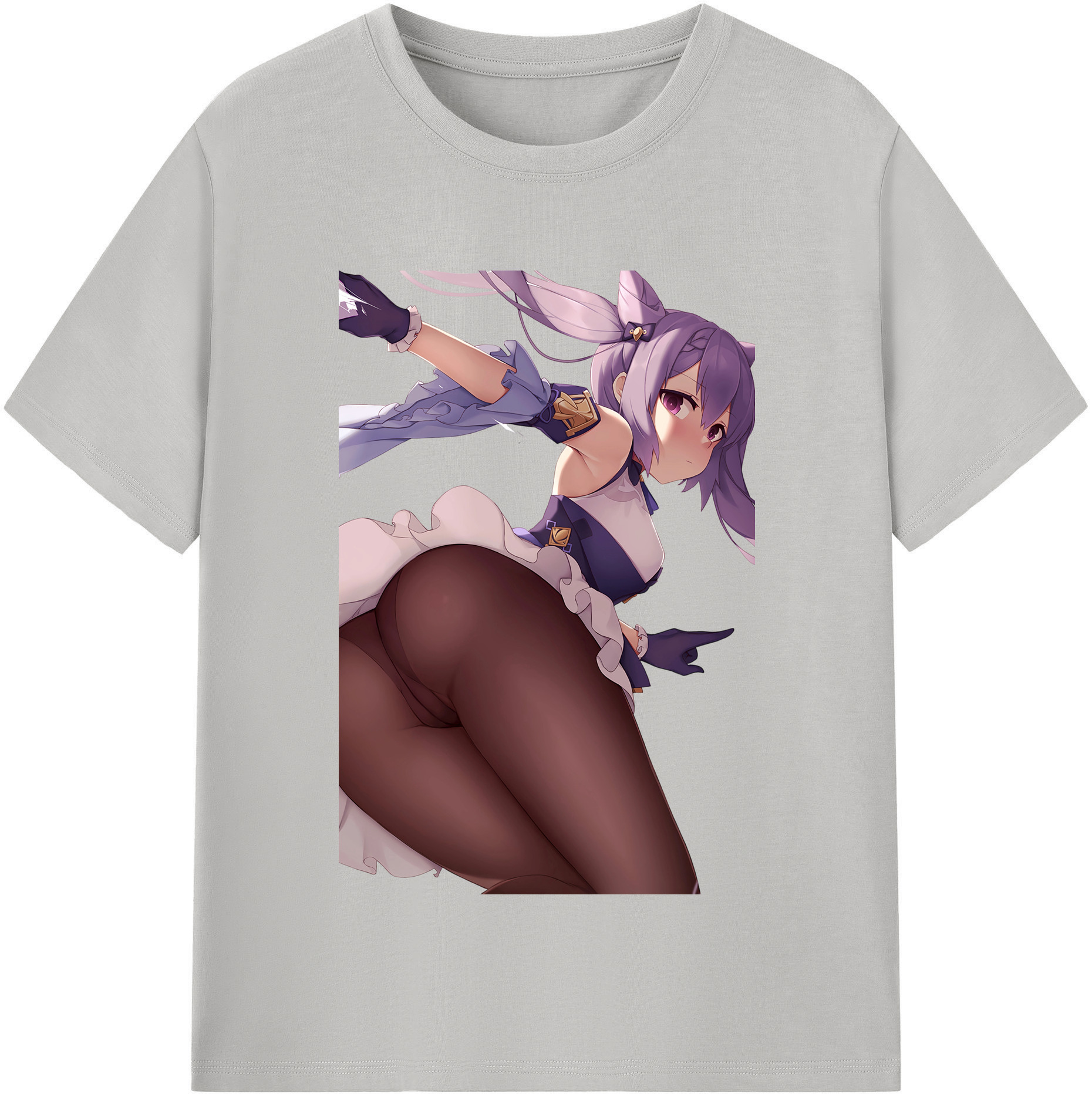 げんし神 刻晴 こくせい genshin Kokusei レディースカジュアルプリントTシャツ（綿100％）