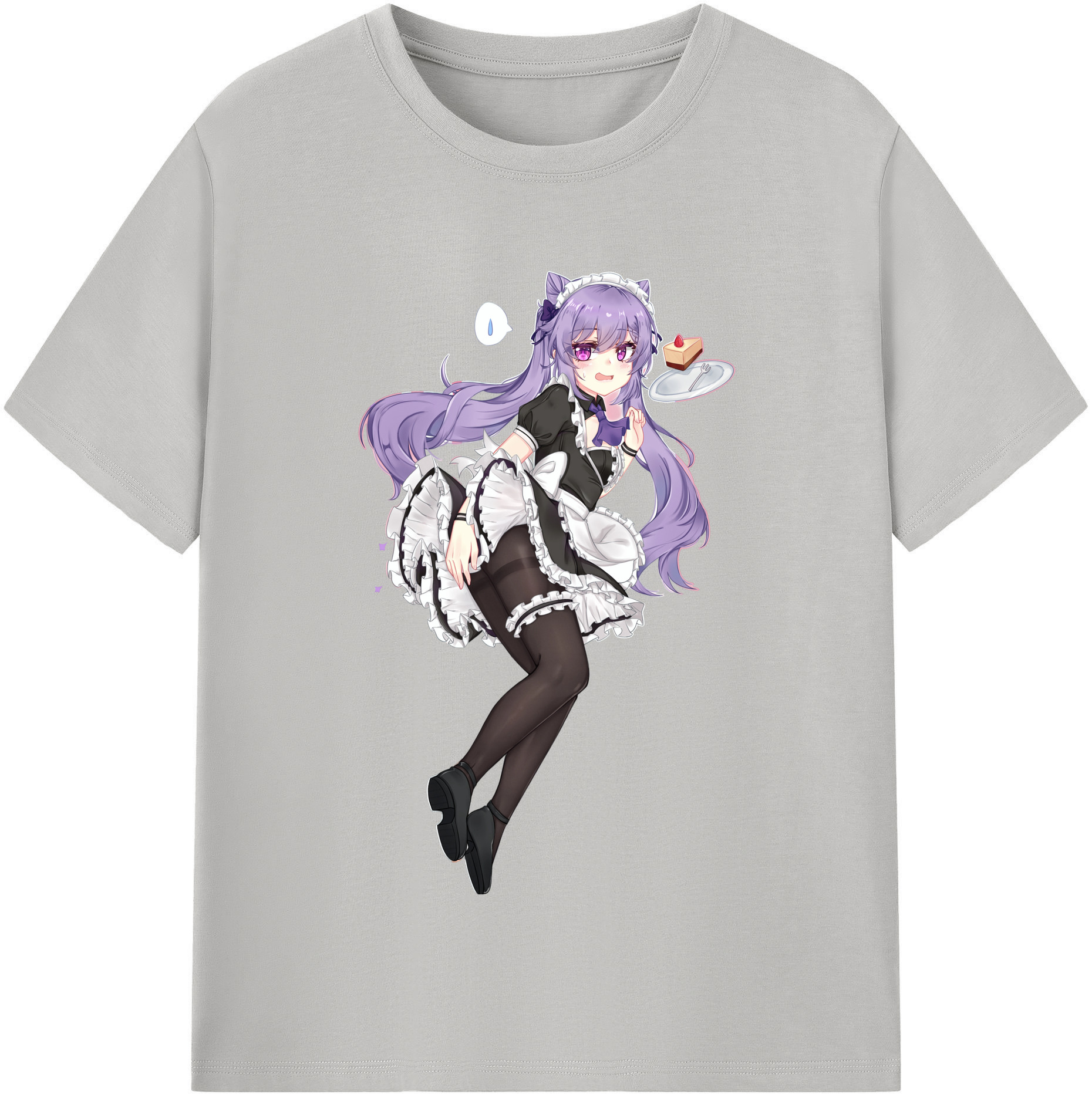 げんし神 刻晴 こくせい genshin Kokusei レディースカジュアルプリントTシャツ（綿100％）