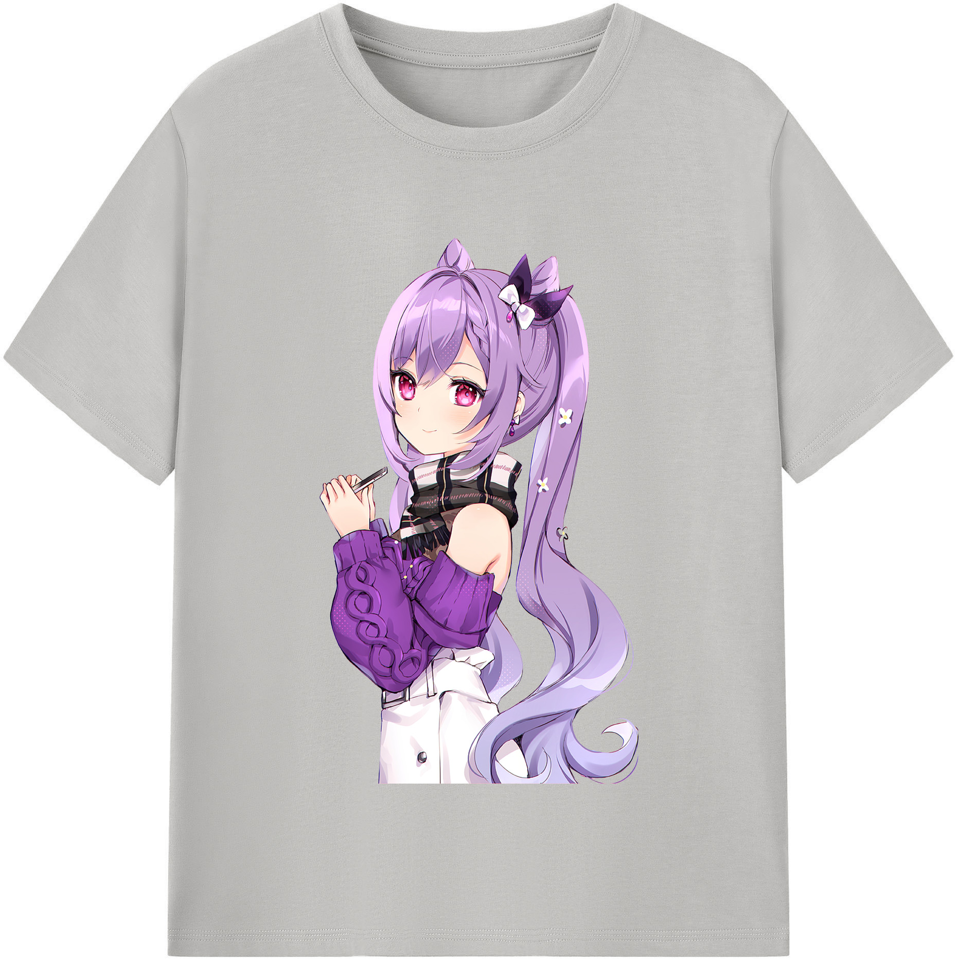 げんし神 刻晴 こくせい genshin Kokusei レディースカジュアルプリントTシャツ（綿100％）