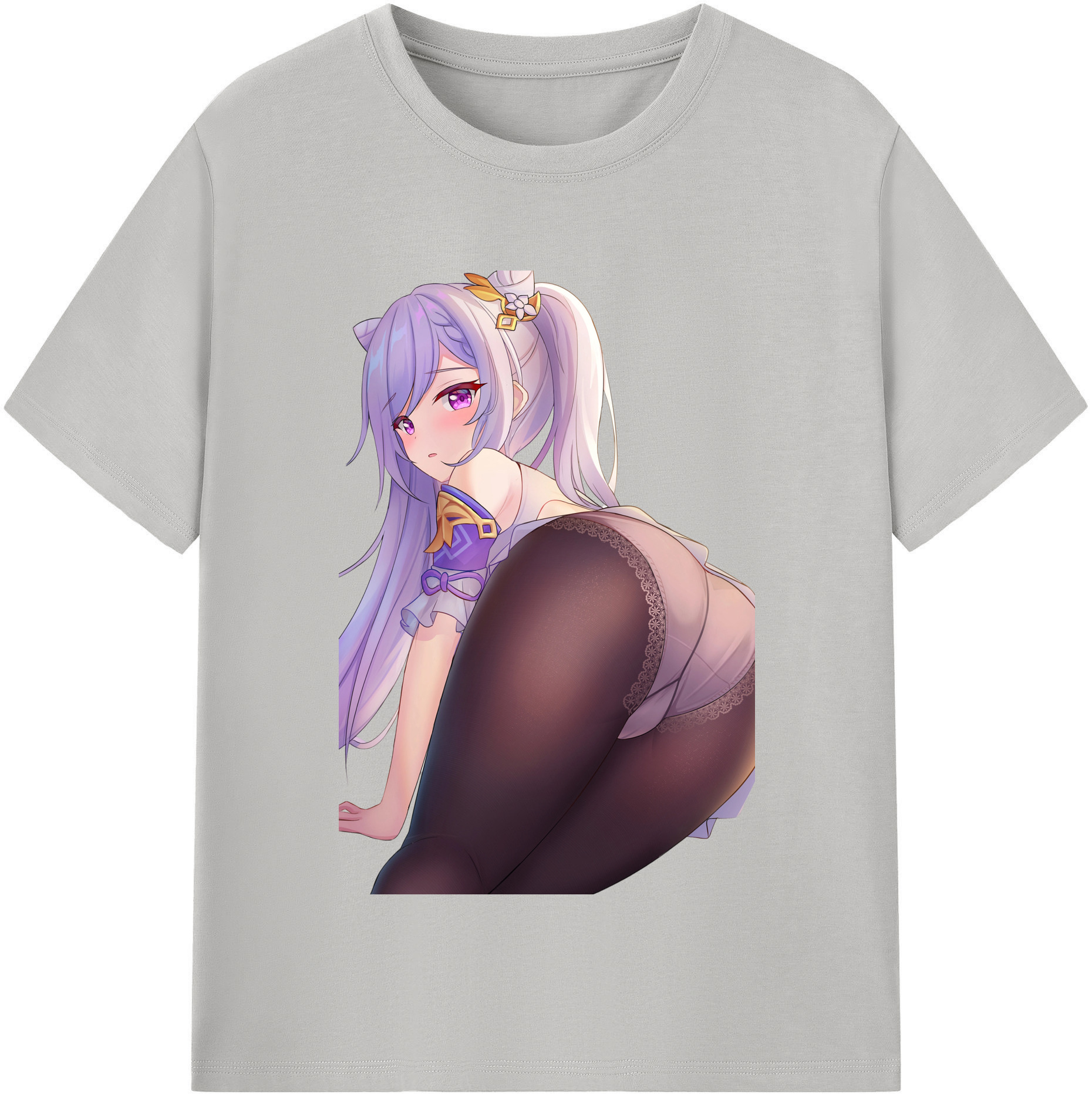 げんし神 刻晴 こくせい genshin Kokusei レディースカジュアルプリントTシャツ（綿100％）