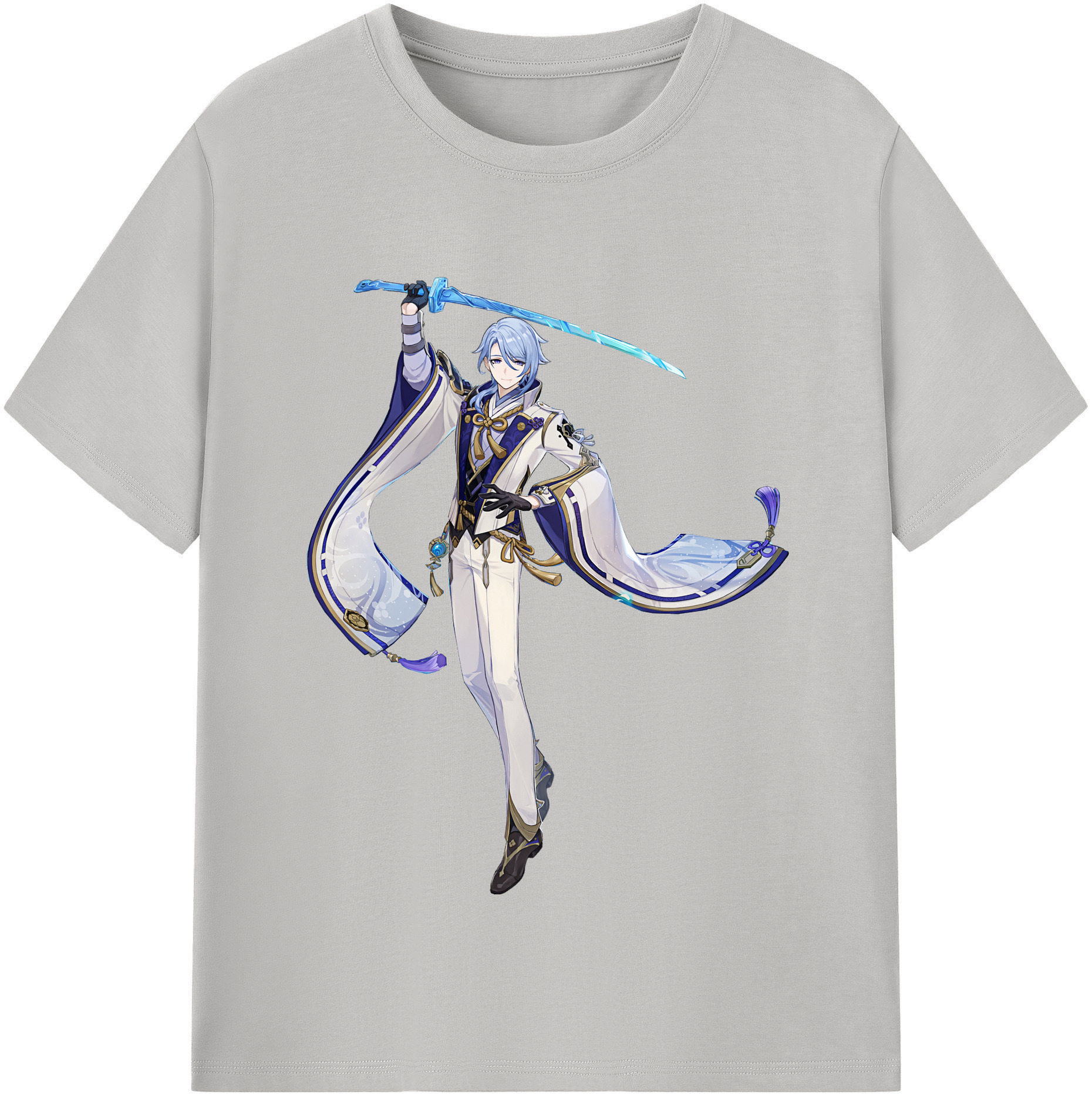 げんし神 神里綾人 かみさとあやと genshin Kamisato Ayato レディースカジュアルプリントTシャツ（綿100％）