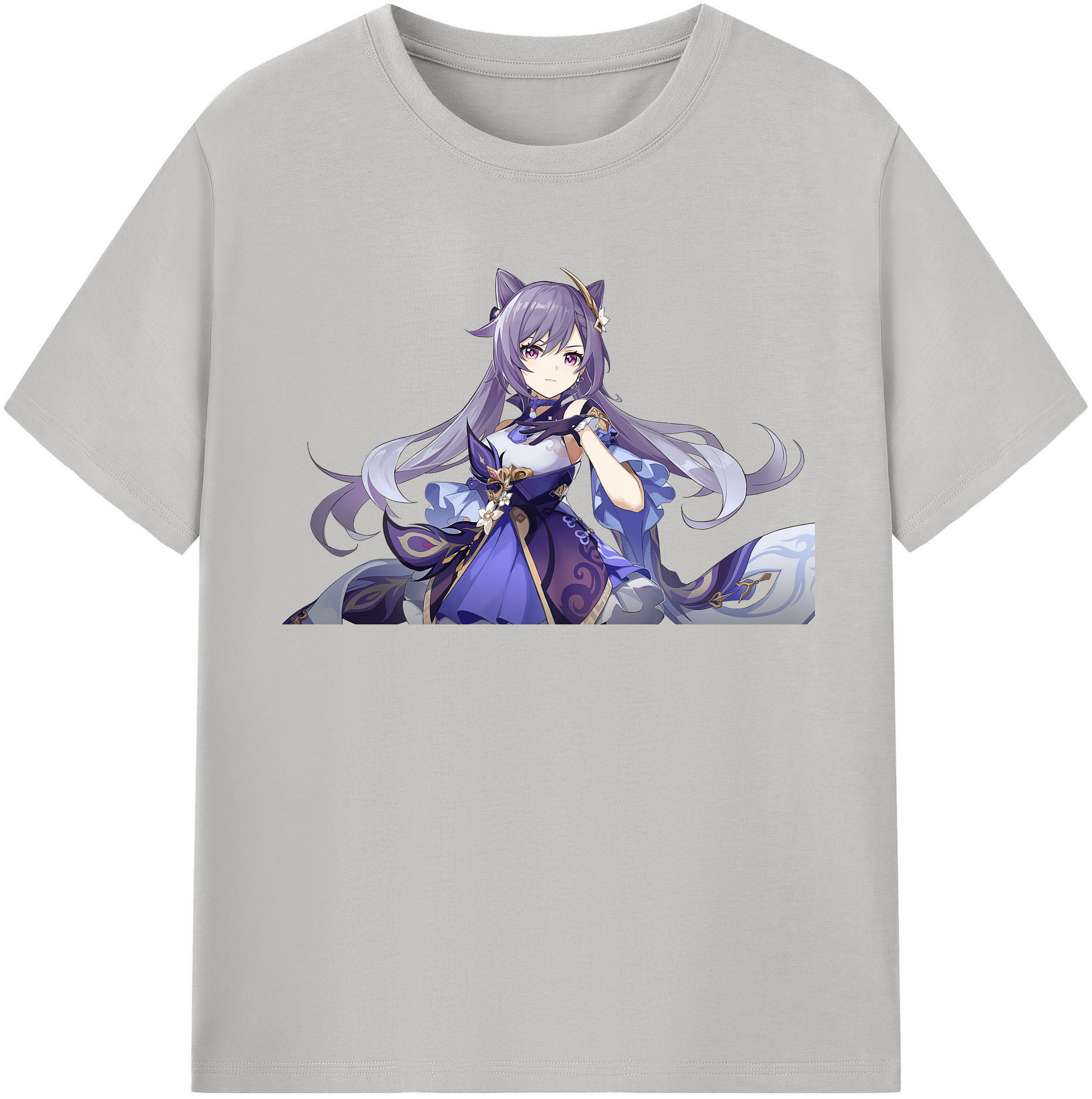 げんし神 刻晴 こくせい genshin Kokusei レディースカジュアルプリントTシャツ（綿100％）