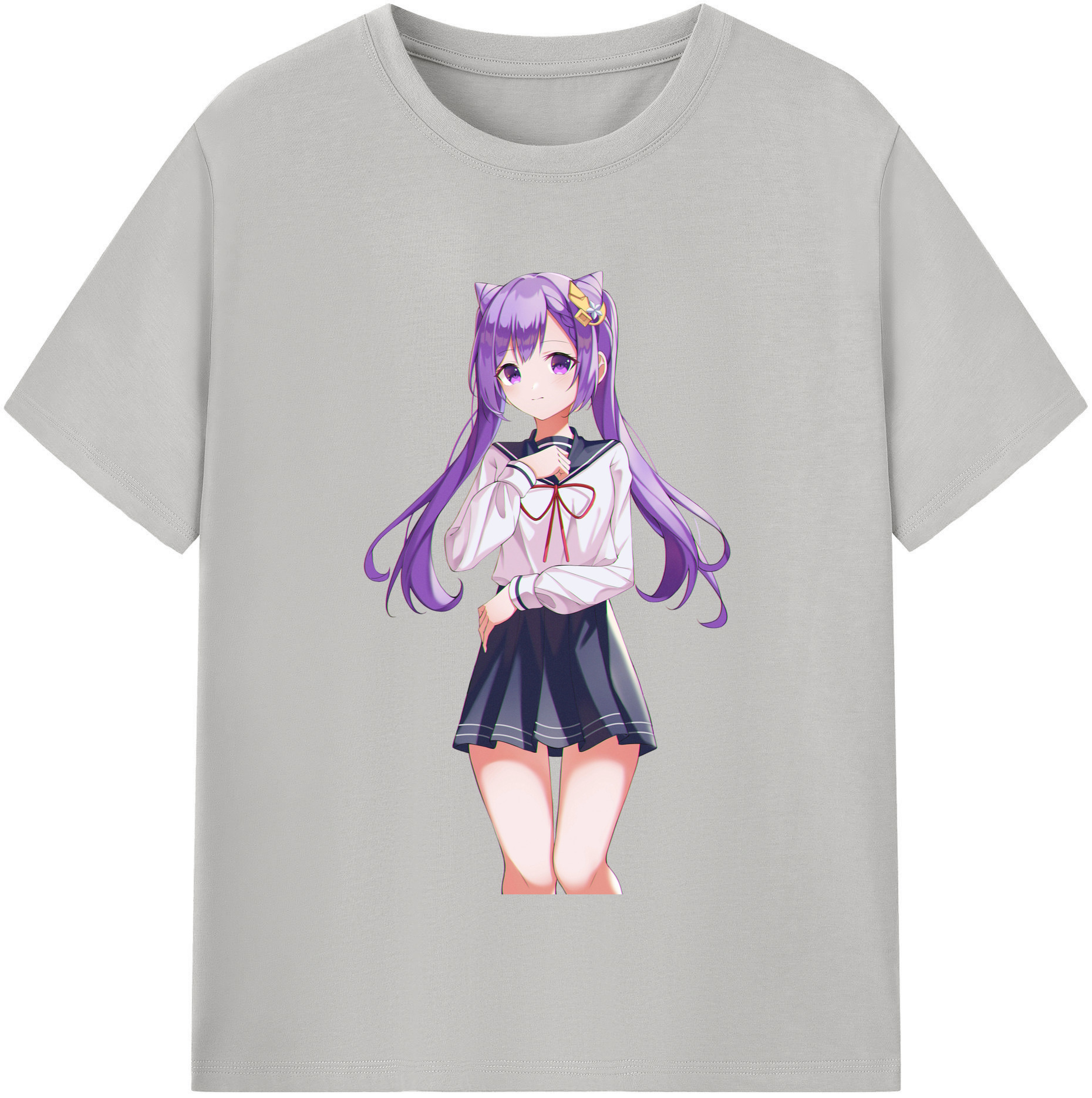 げんし神 刻晴 こくせい genshin Kokusei レディースカジュアルプリントTシャツ（綿100％）