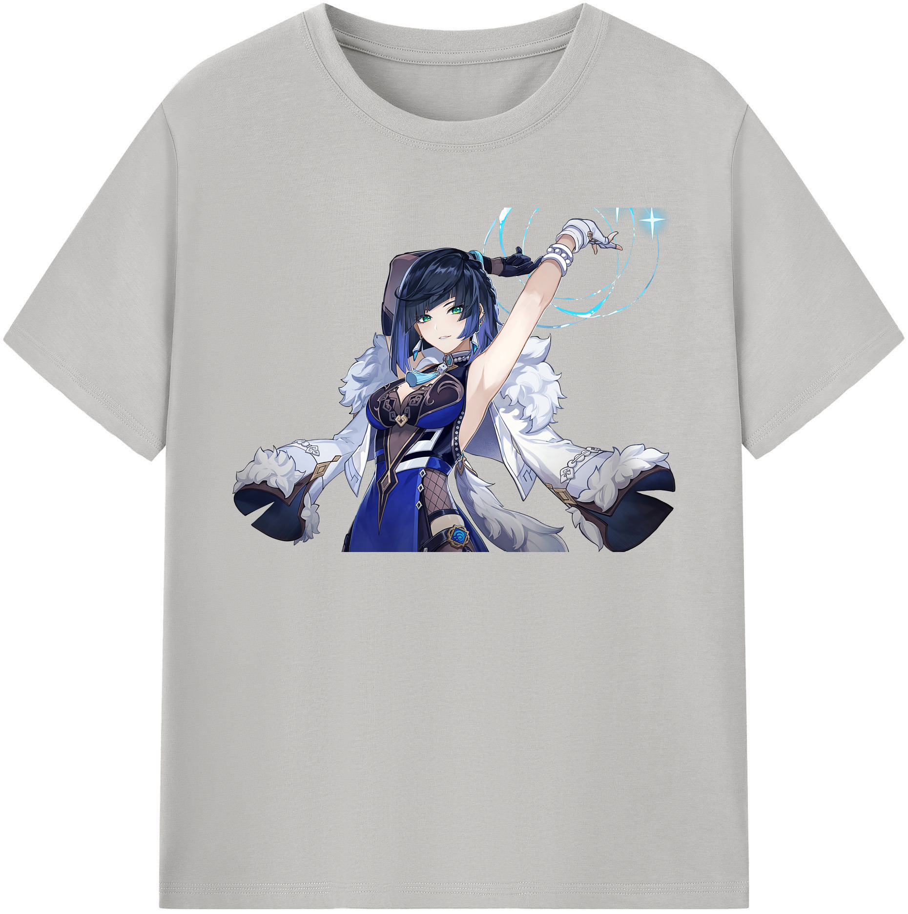 げんし神 夜兰 やらん genshin Yaran レディースカジュアルプリントTシャツ（綿100％）