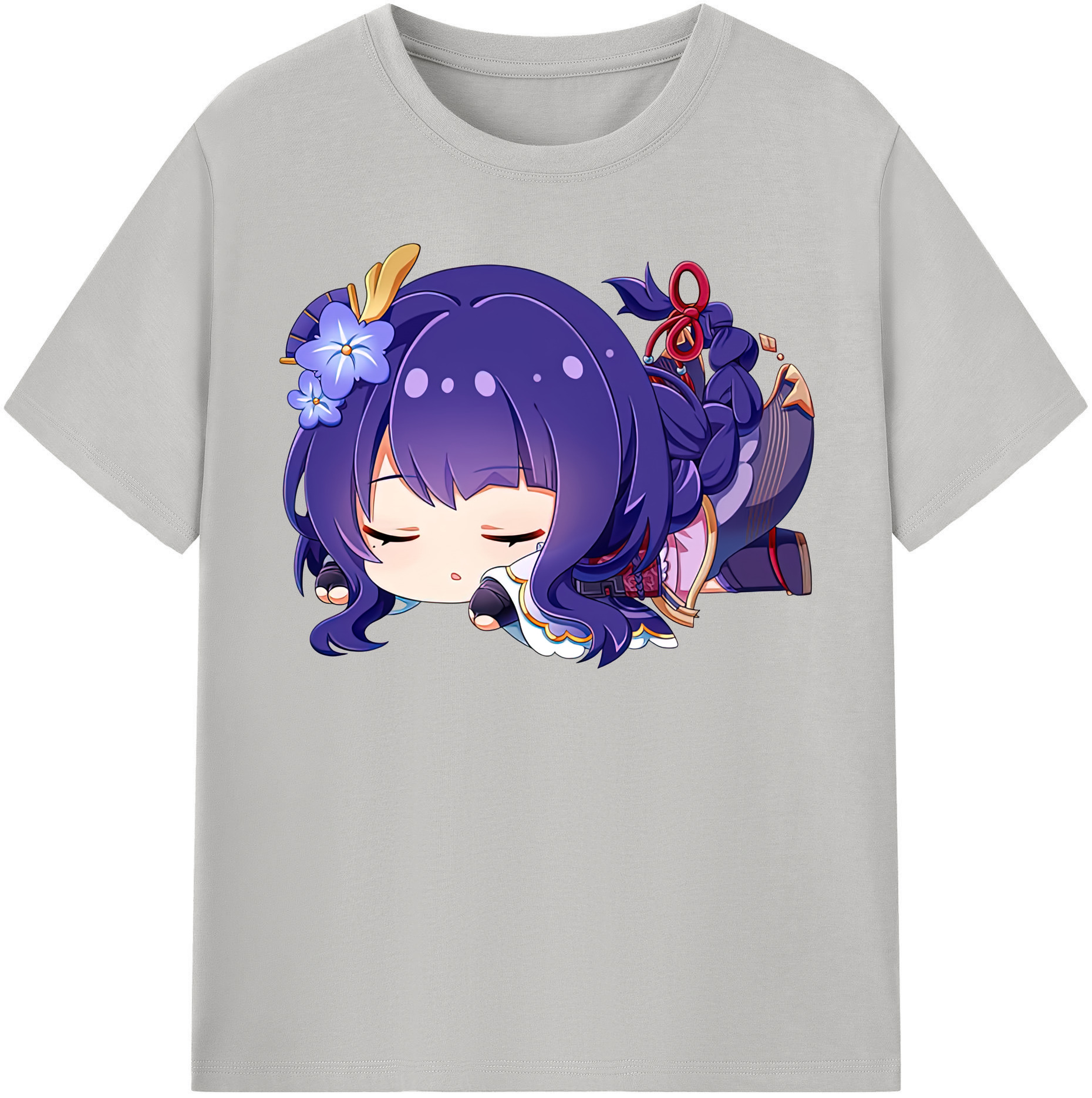 げんし神 雷電将軍 らいでんしょうぐん genshin Raiden Shogun レディースカジュアルプリントTシャツ（綿100％）