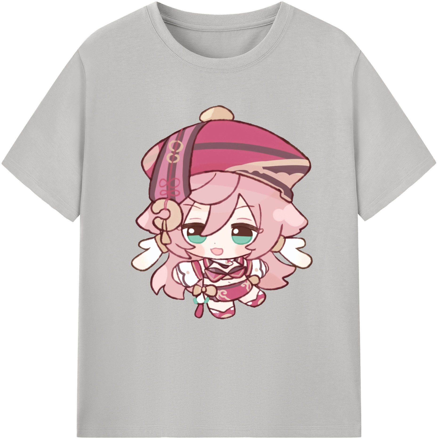 げんし神 ヤンフェイ genshin Yanfei レディースカジュアルプリントTシャツ（綿100％）