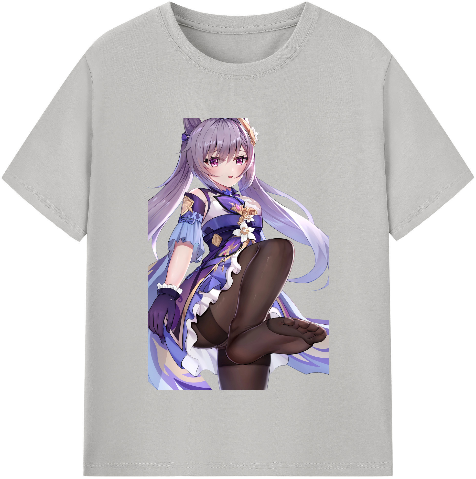 げんし神 刻晴 こくせい genshin Kokusei レディースカジュアルプリントTシャツ（綿100％）