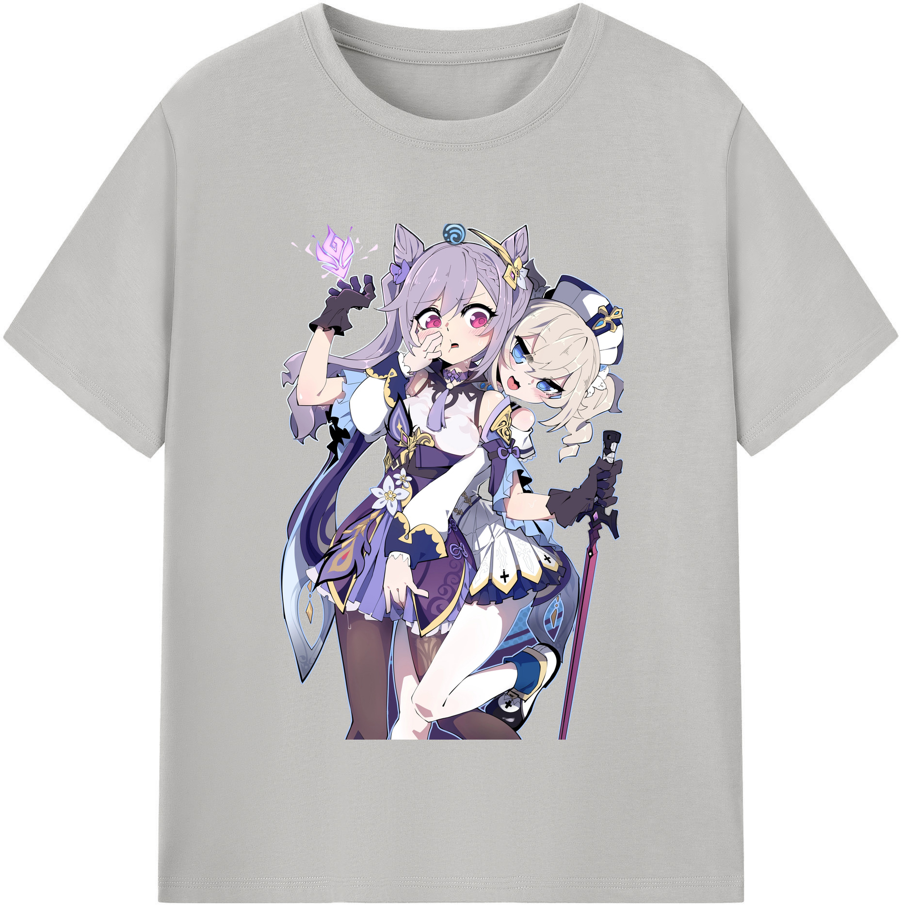 げんし神 刻晴 こくせい genshin Kokusei レディースカジュアルプリントTシャツ（綿100％）