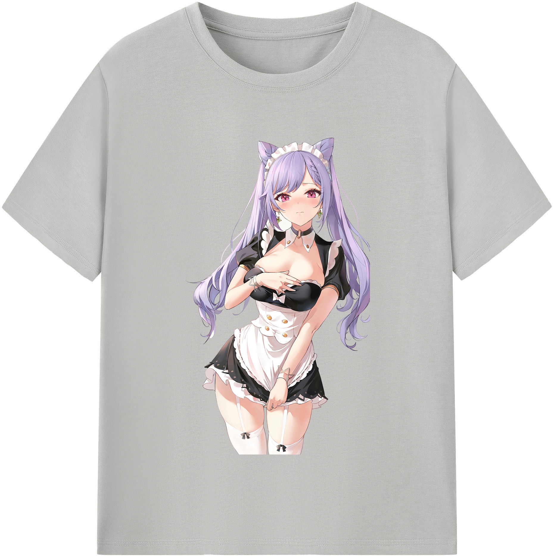 げんし神 刻晴 こくせい genshin Kokusei レディースカジュアルプリントTシャツ（綿100％）