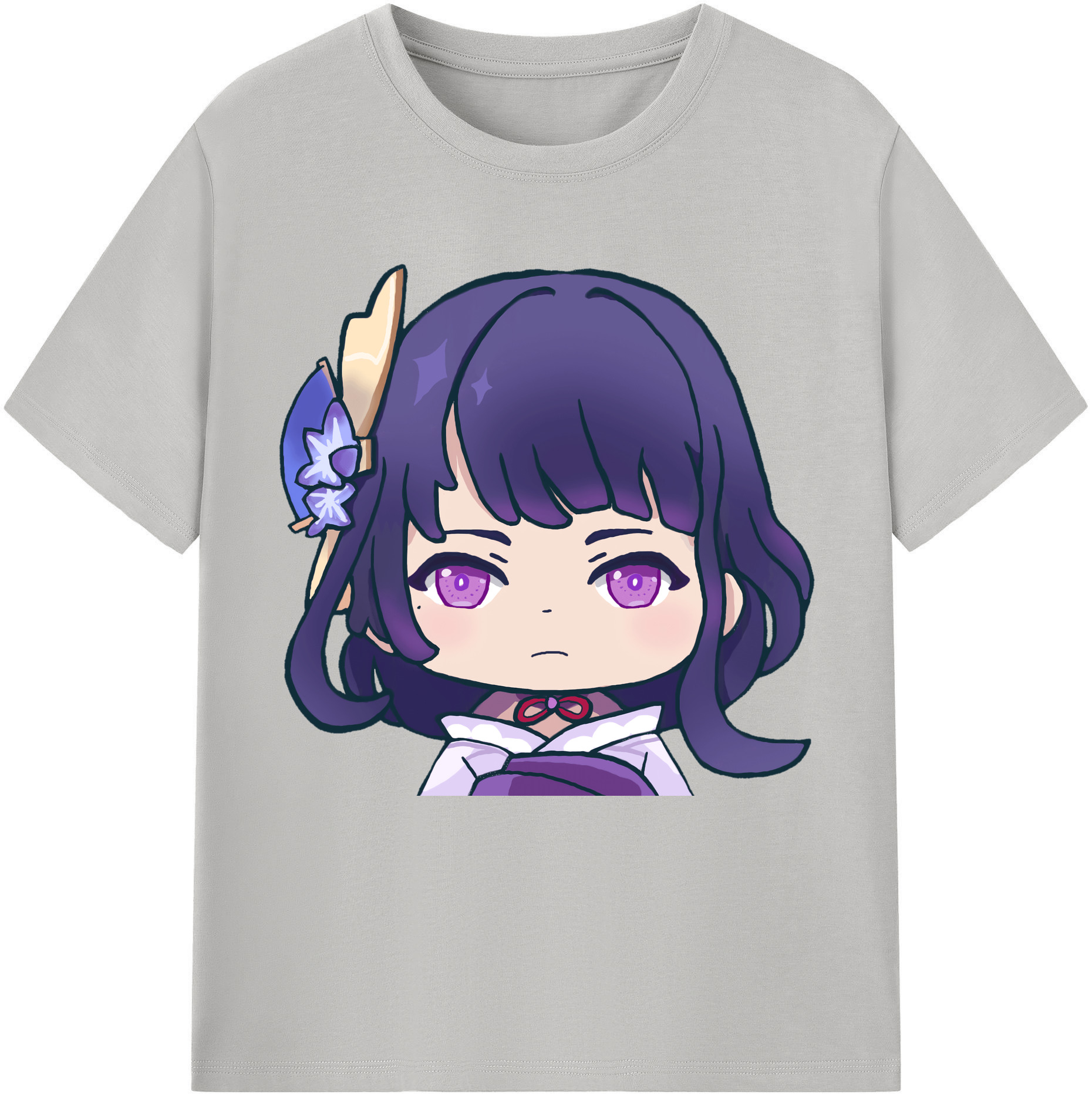 げんし神 雷電将軍 らいでんしょうぐん genshin Raiden Shogun レディースカジュアルプリントTシャツ（綿100％）