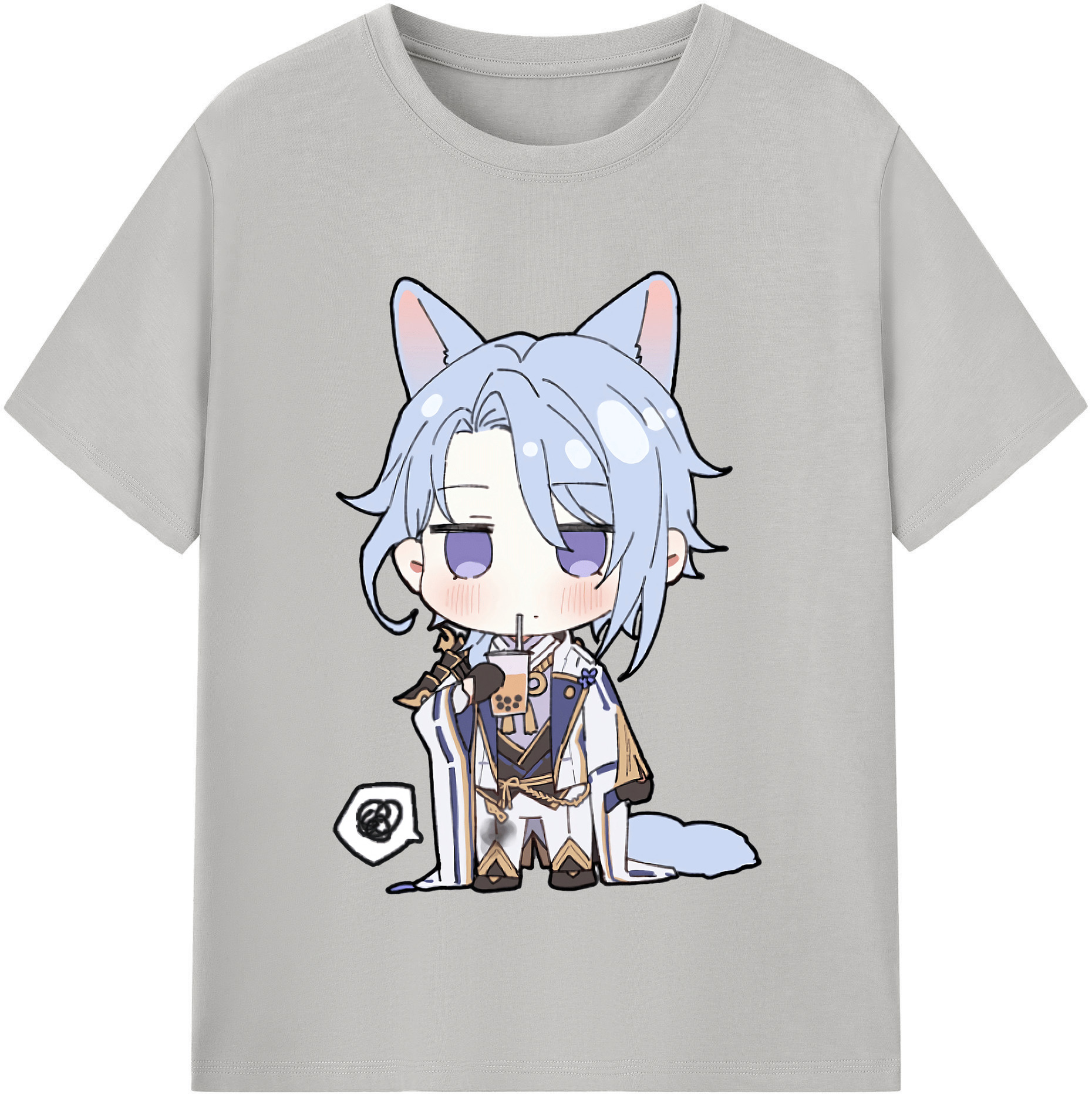 げんし神 神里綾人 かみさとあやと genshin Kamisato Ayato レディースカジュアルプリントTシャツ（綿100％）