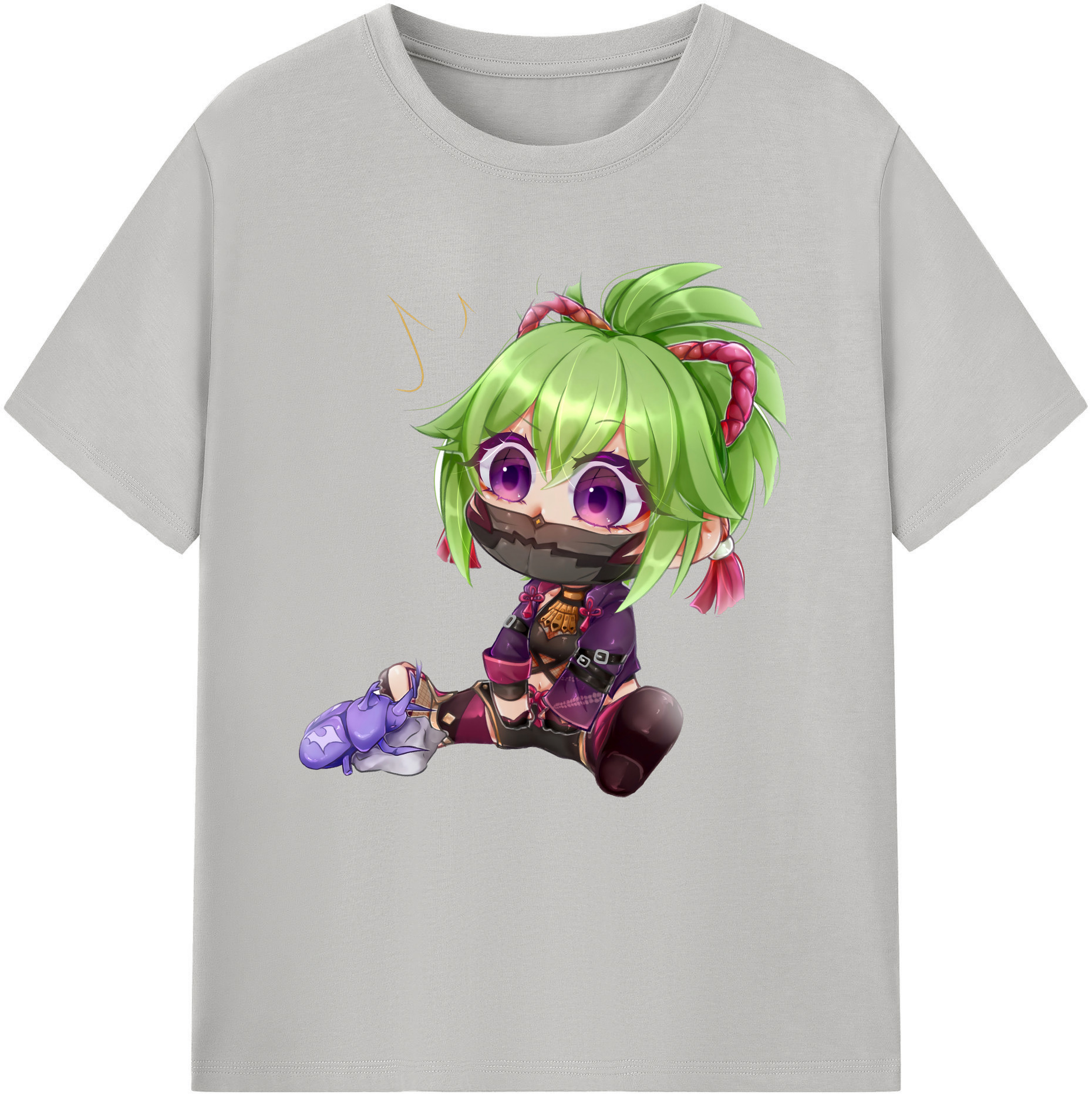 げんし神  久岐忍 くき しのぶ genshin Kuki Shinobu レディースカジュアルプリントTシャツ（綿100％）