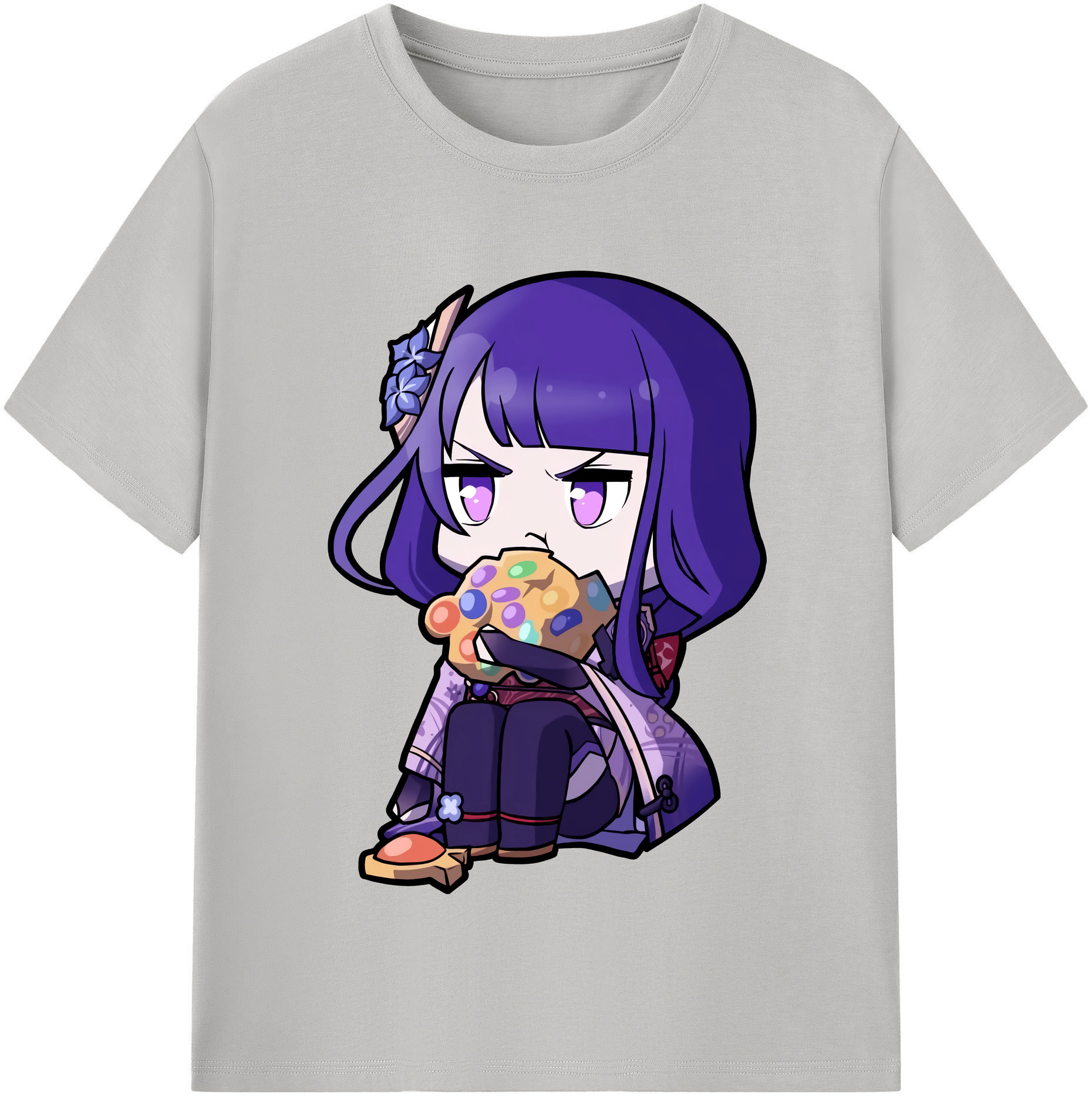 げんし神 雷電将軍 らいでんしょうぐん genshin Raiden Shogun レディースカジュアルプリントTシャツ（綿100％）