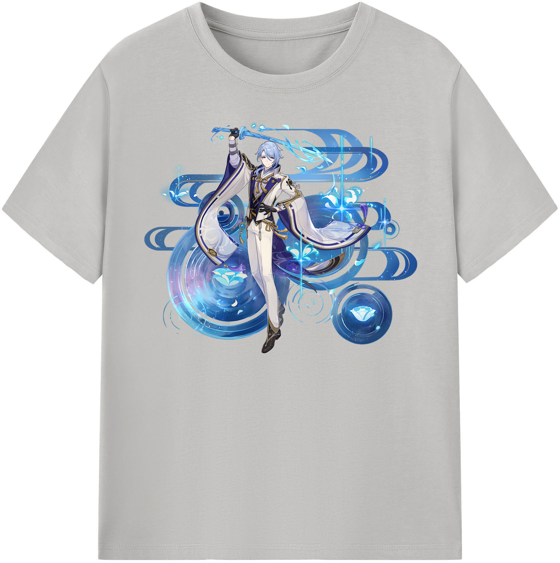 げんし神 神里綾人 かみさとあやと genshin Kamisato Ayato レディースカジュアルプリントTシャツ（綿100％）