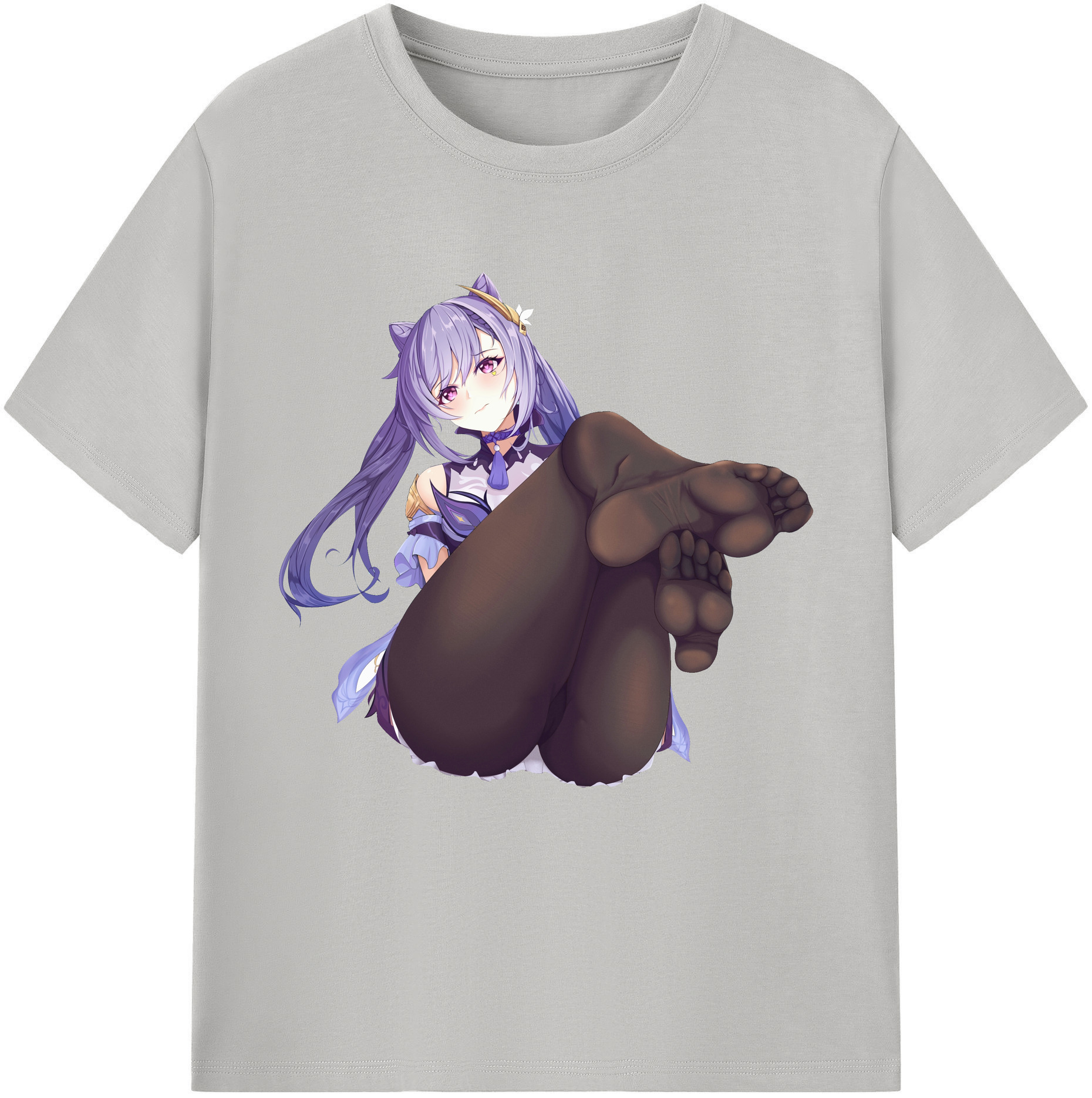 げんし神 刻晴 こくせい genshin Kokusei レディースカジュアルプリントTシャツ（綿100％）