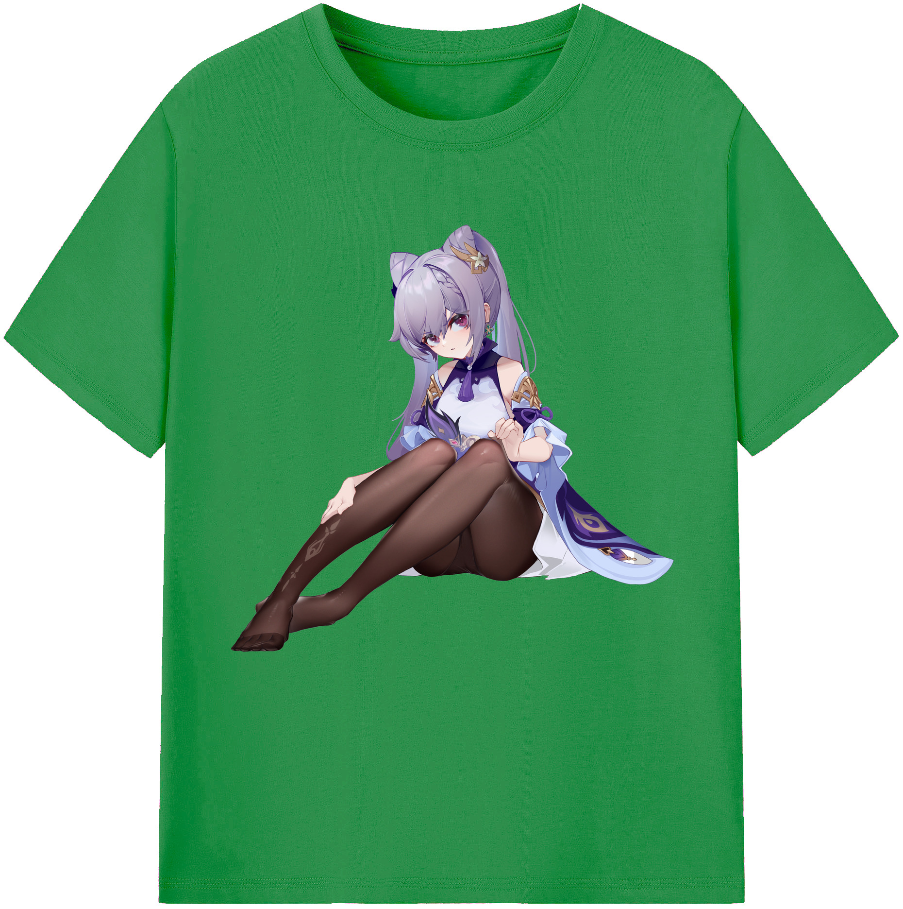 げんし神 刻晴 こくせい genshin Kokusei レディースカジュアルプリントTシャツ（綿100％）
