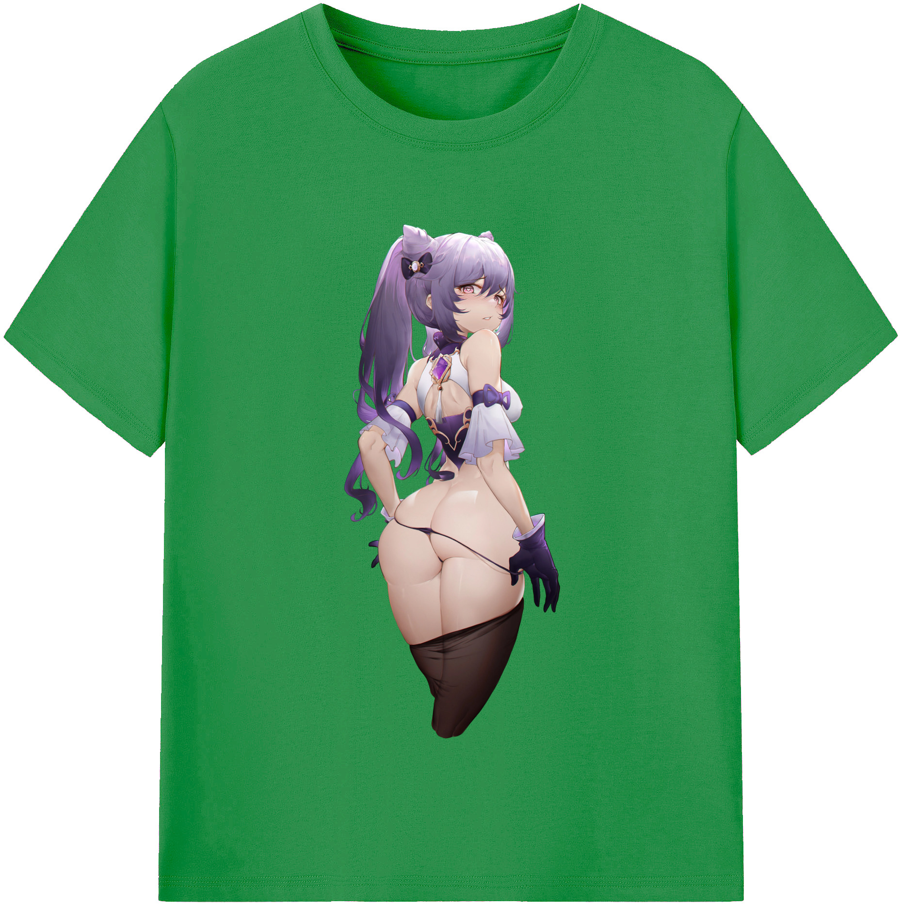げんし神 刻晴 こくせい genshin Kokusei レディースカジュアルプリントTシャツ（綿100％）