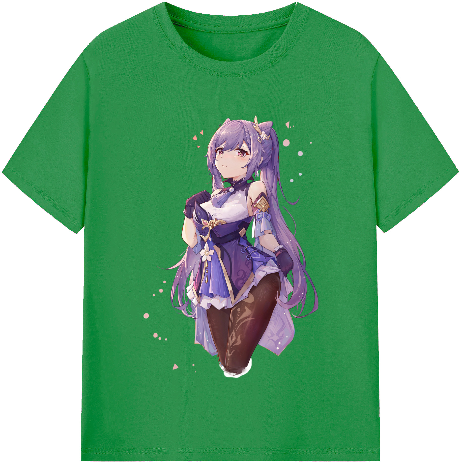 げんし神 刻晴 こくせい genshin Kokusei レディースカジュアルプリントTシャツ（綿100％）