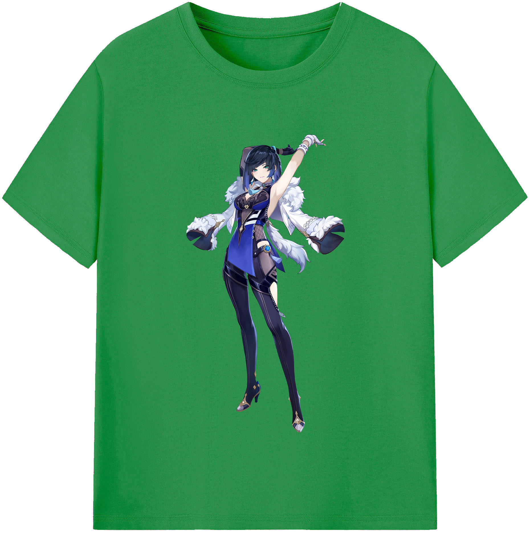 げんし神 夜兰 やらん genshin Yaran レディースカジュアルプリントTシャツ（綿100％）