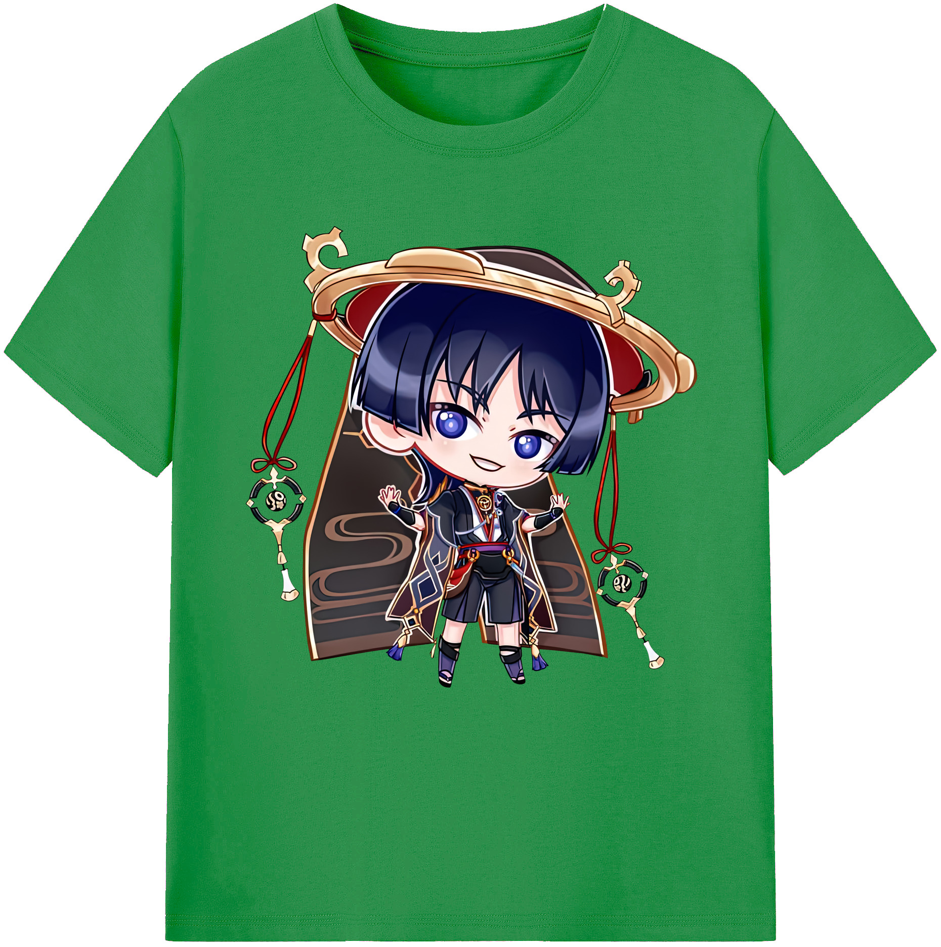 げんし神 さんペい genshin Sanpei レディースカジュアルプリントTシャツ（綿100％）