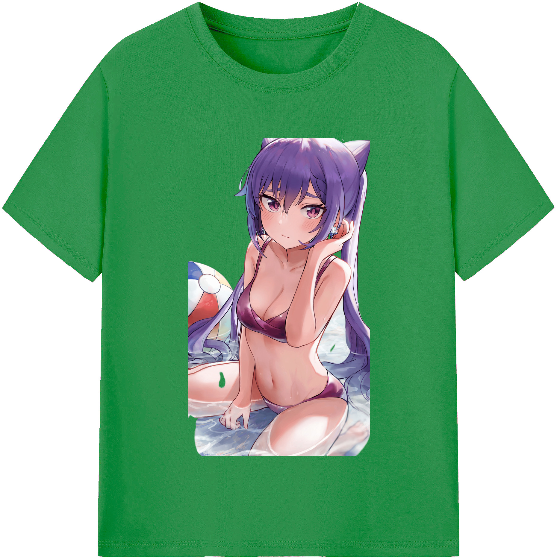げんし神 刻晴 こくせい genshin Kokusei レディースカジュアルプリントTシャツ（綿100％）