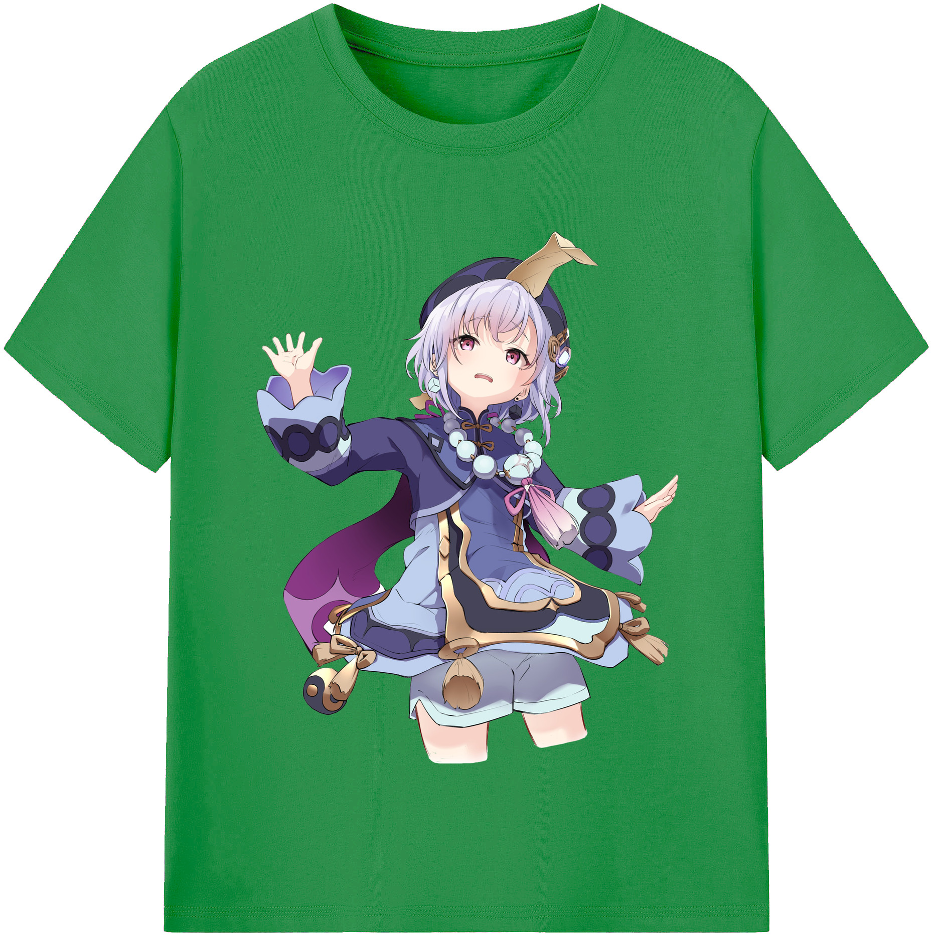 げんし神 七七 なな  genshin Nana レディースカジュアルプリントTシャツ（綿100％）