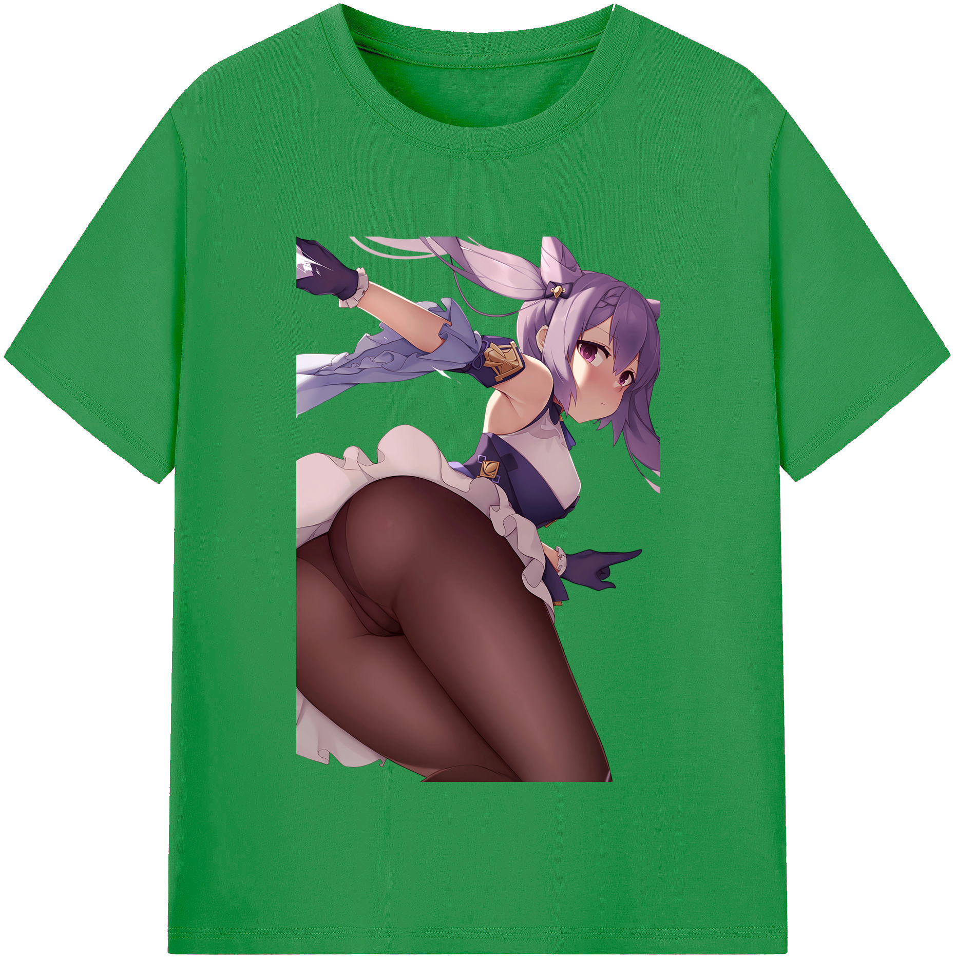 げんし神 刻晴 こくせい genshin Kokusei レディースカジュアルプリントTシャツ（綿100％）