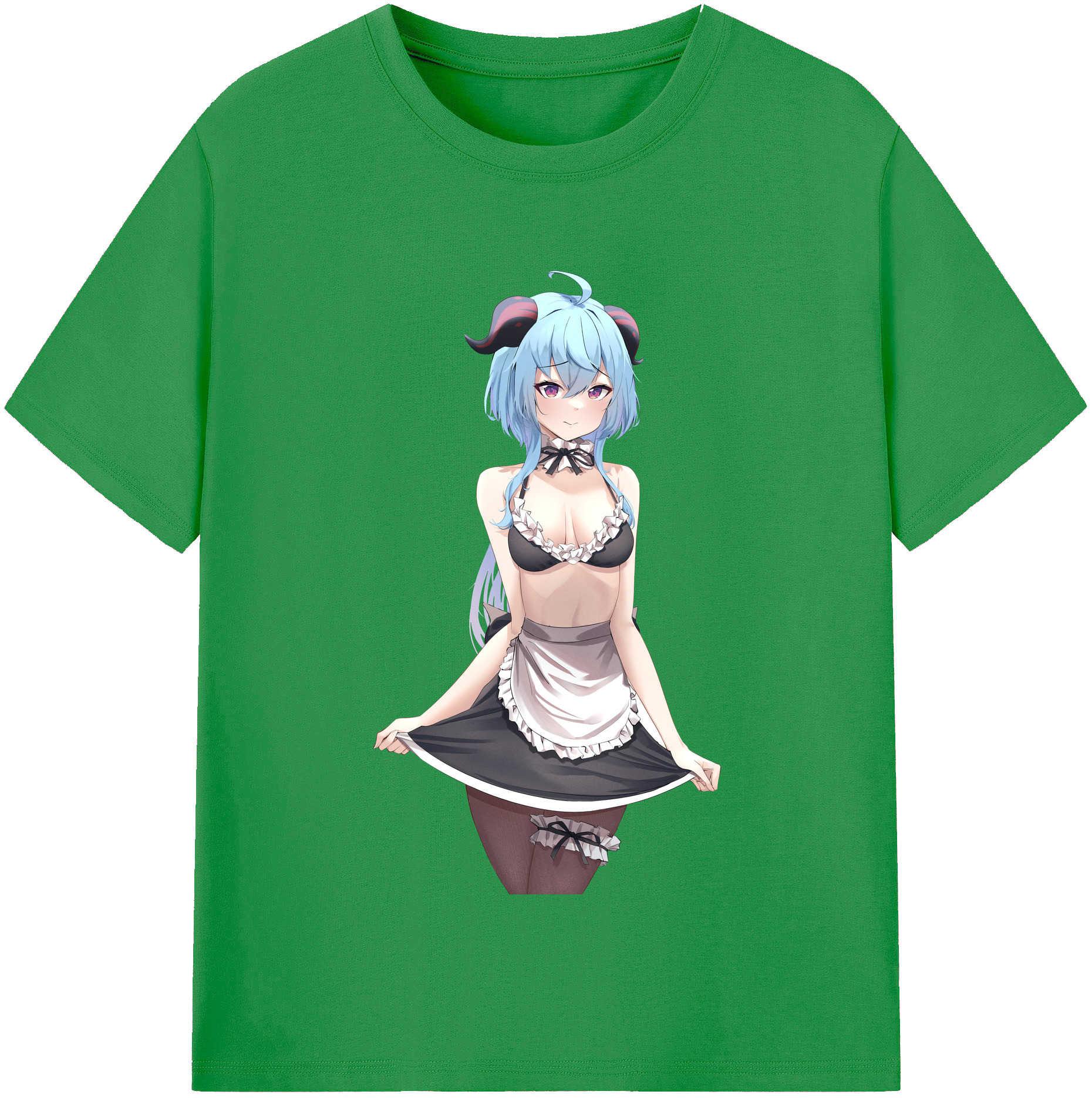 げんし神 甘雨 かんう genshin Ganyu レディースカジュアルプリントTシャツ（綿100％）