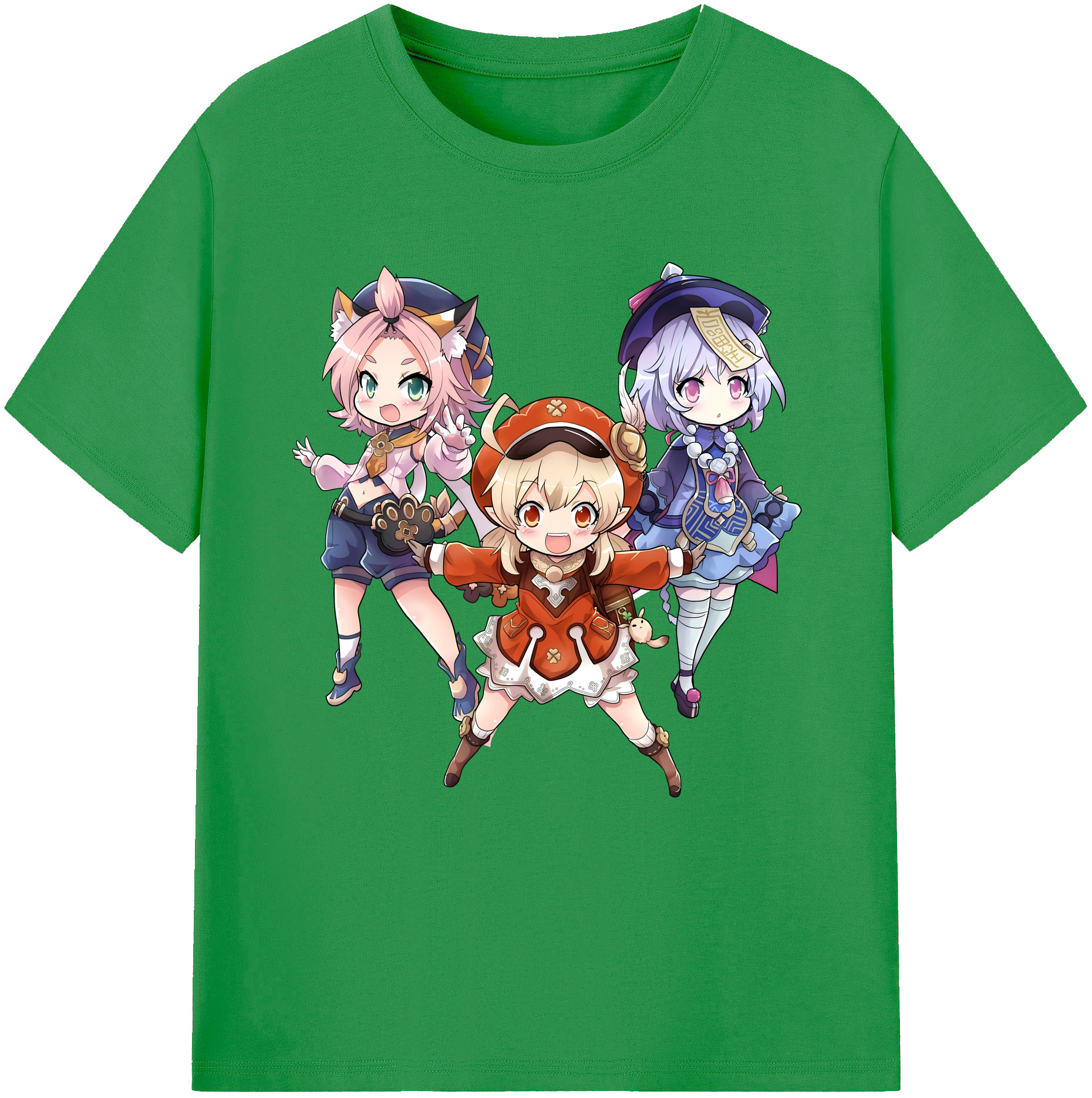 げんし神 七七 なな  genshin Nana レディースカジュアルプリントTシャツ（綿100％）