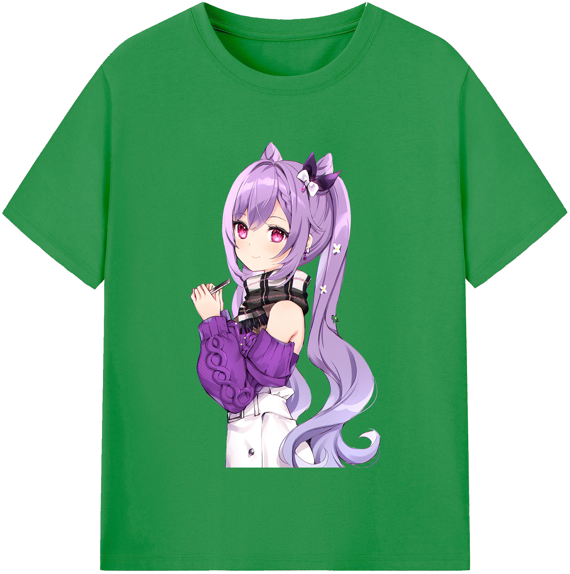 げんし神 刻晴 こくせい genshin Kokusei レディースカジュアルプリントTシャツ（綿100％）