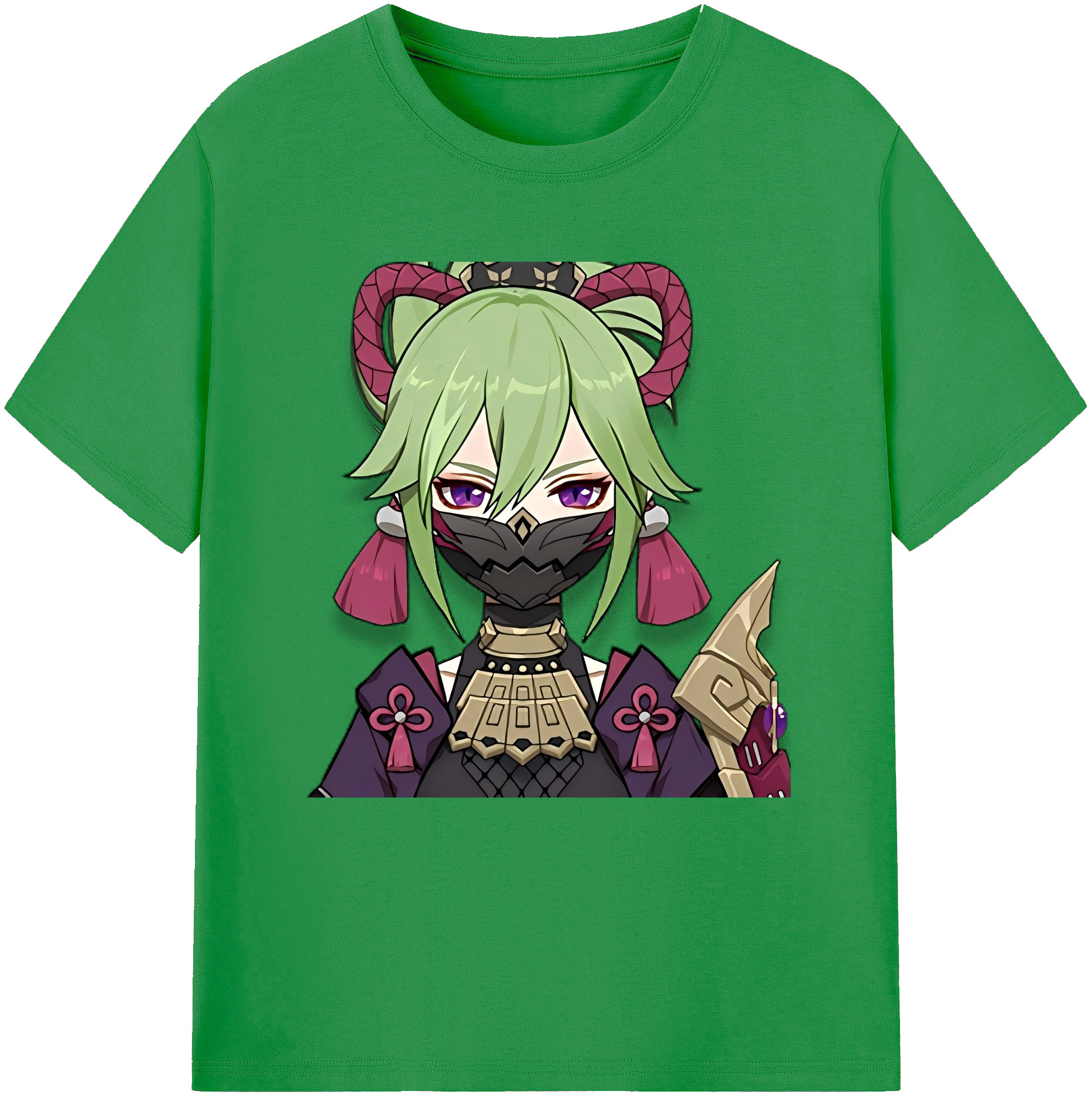 げんし神  久岐忍 くき しのぶ genshin Kuki Shinobu レディースカジュアルプリントTシャツ（綿100％）