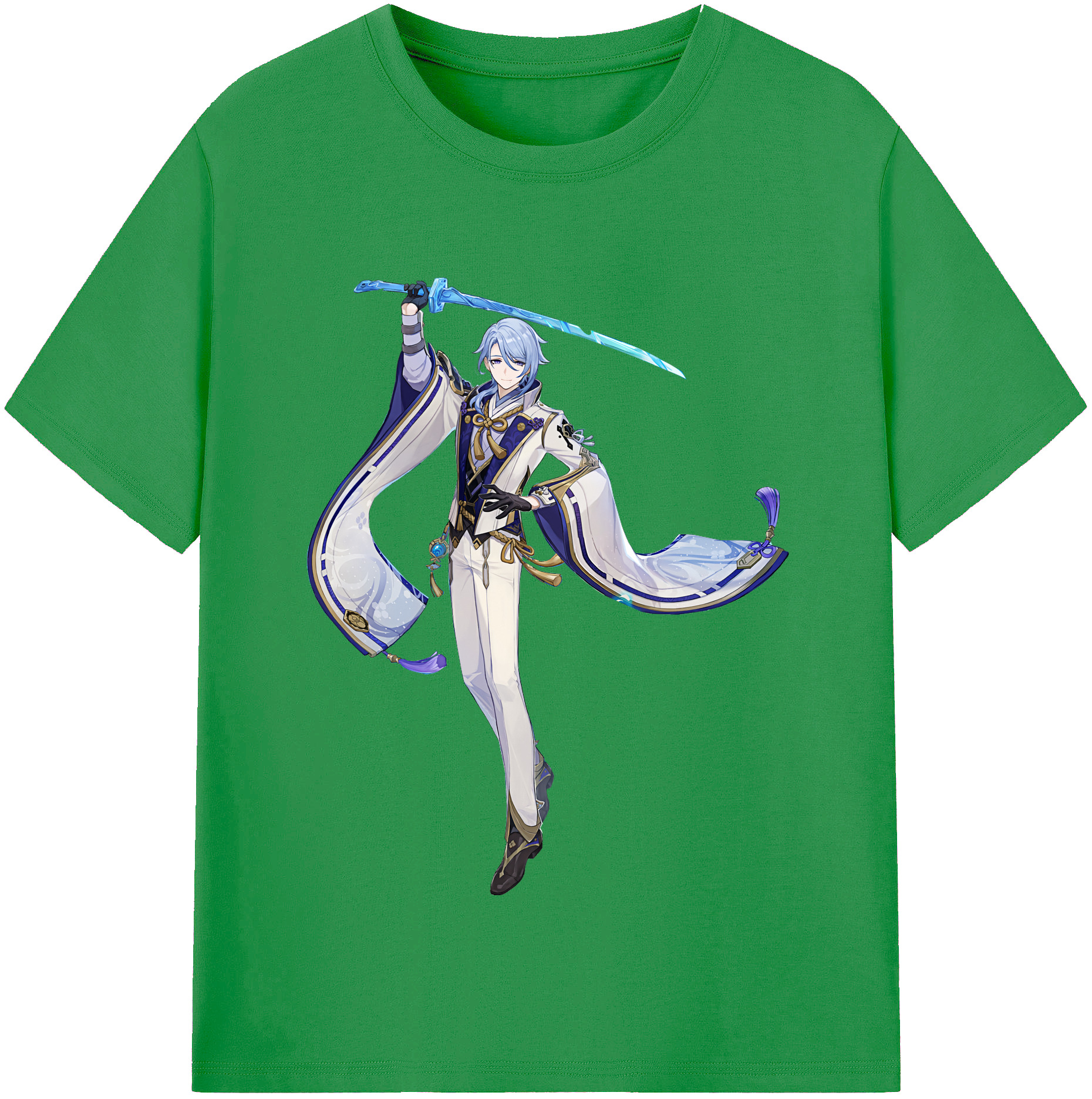 げんし神 神里綾人 かみさとあやと genshin Kamisato Ayato レディースカジュアルプリントTシャツ（綿100％）