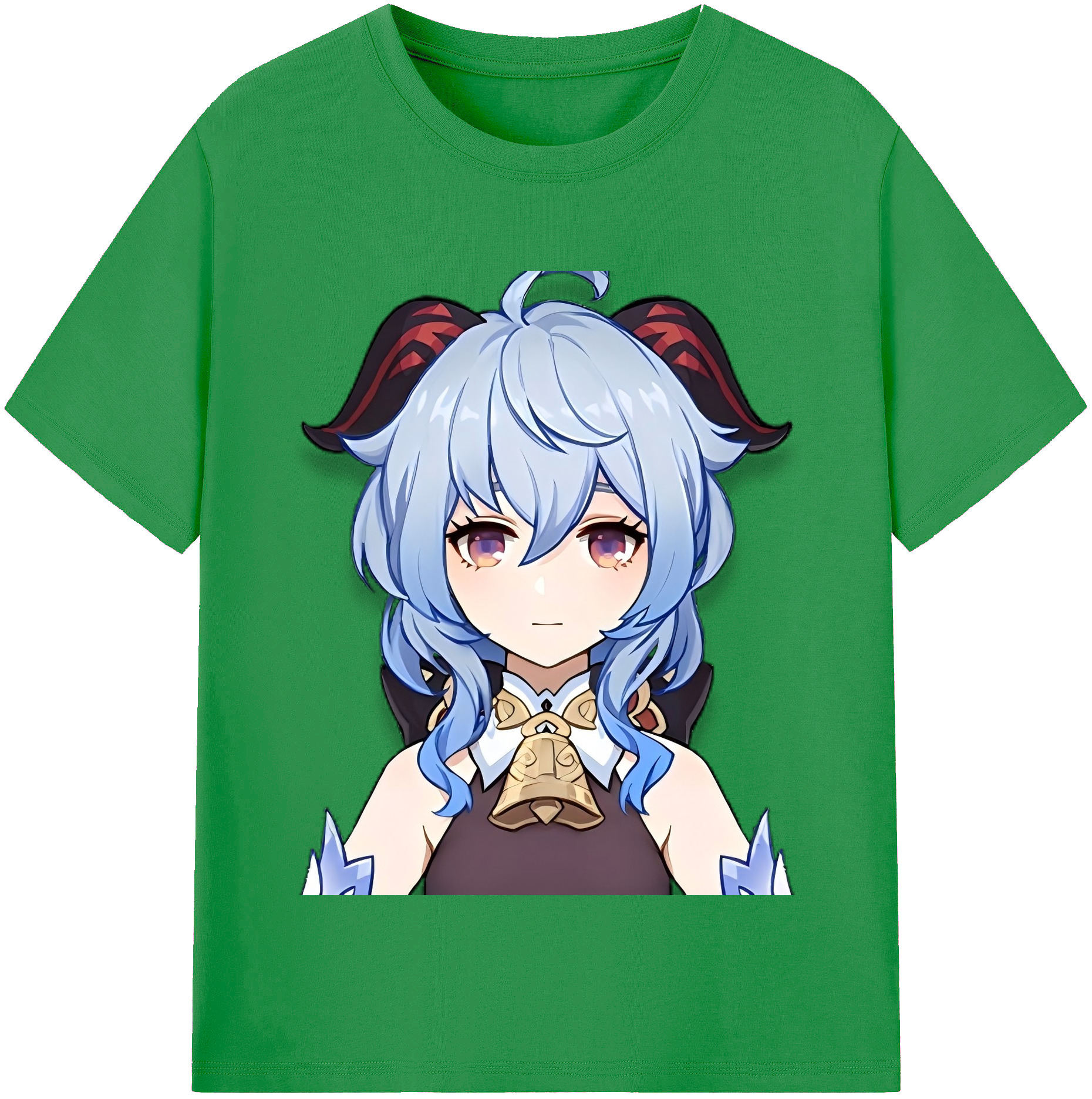 げんし神 甘雨 かんう genshin Ganyu レディースカジュアルプリントTシャツ（綿100％）