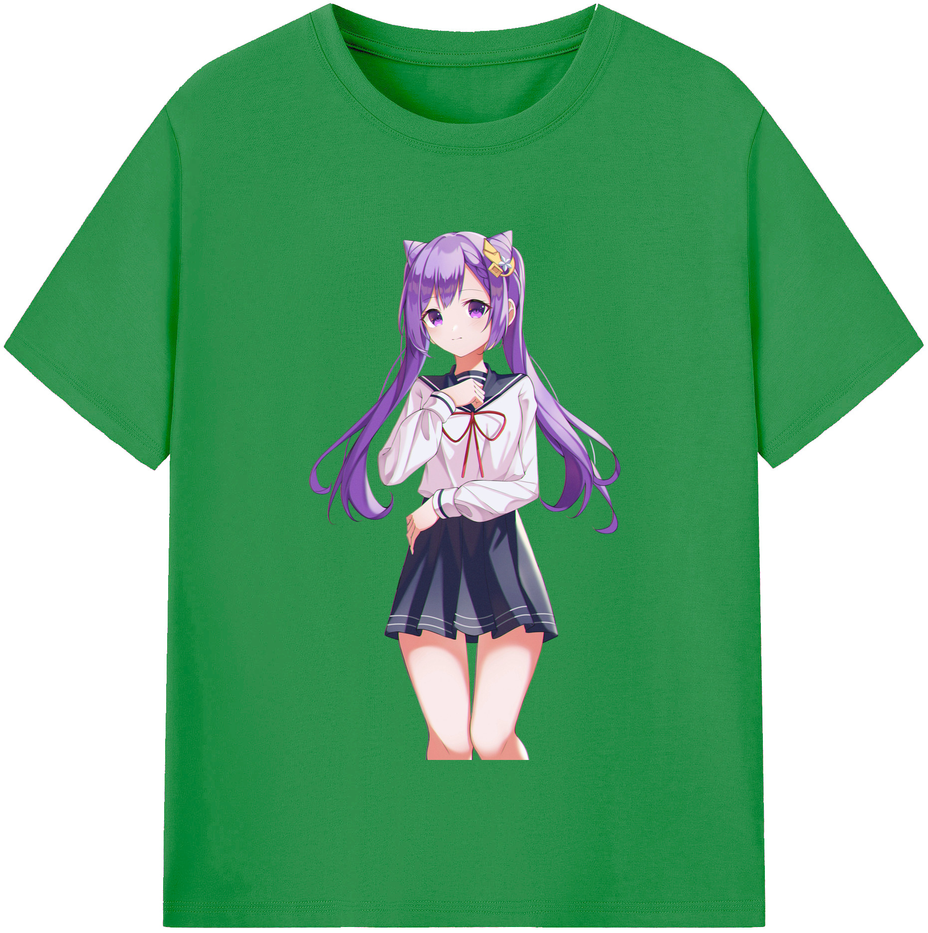げんし神 刻晴 こくせい genshin Kokusei レディースカジュアルプリントTシャツ（綿100％）