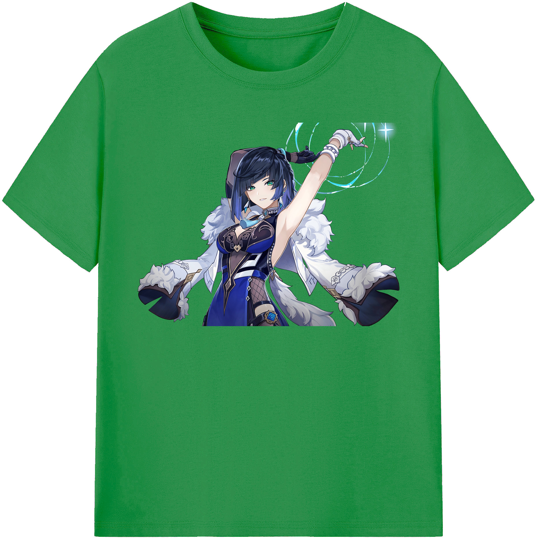 げんし神 夜兰 やらん genshin Yaran レディースカジュアルプリントTシャツ（綿100％）