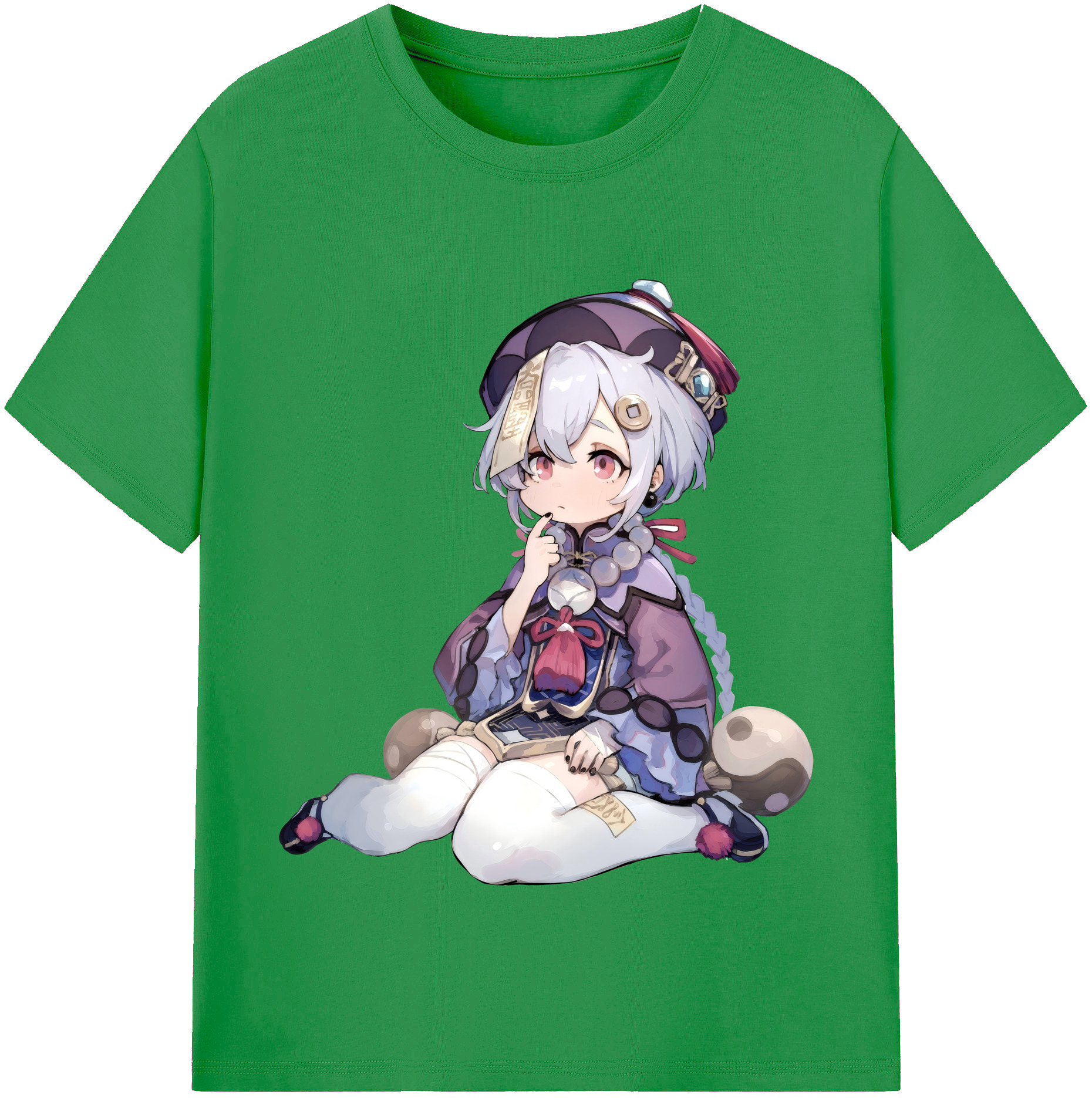 げんし神 七七 なな  genshin Nana レディースカジュアルプリントTシャツ（綿100％）