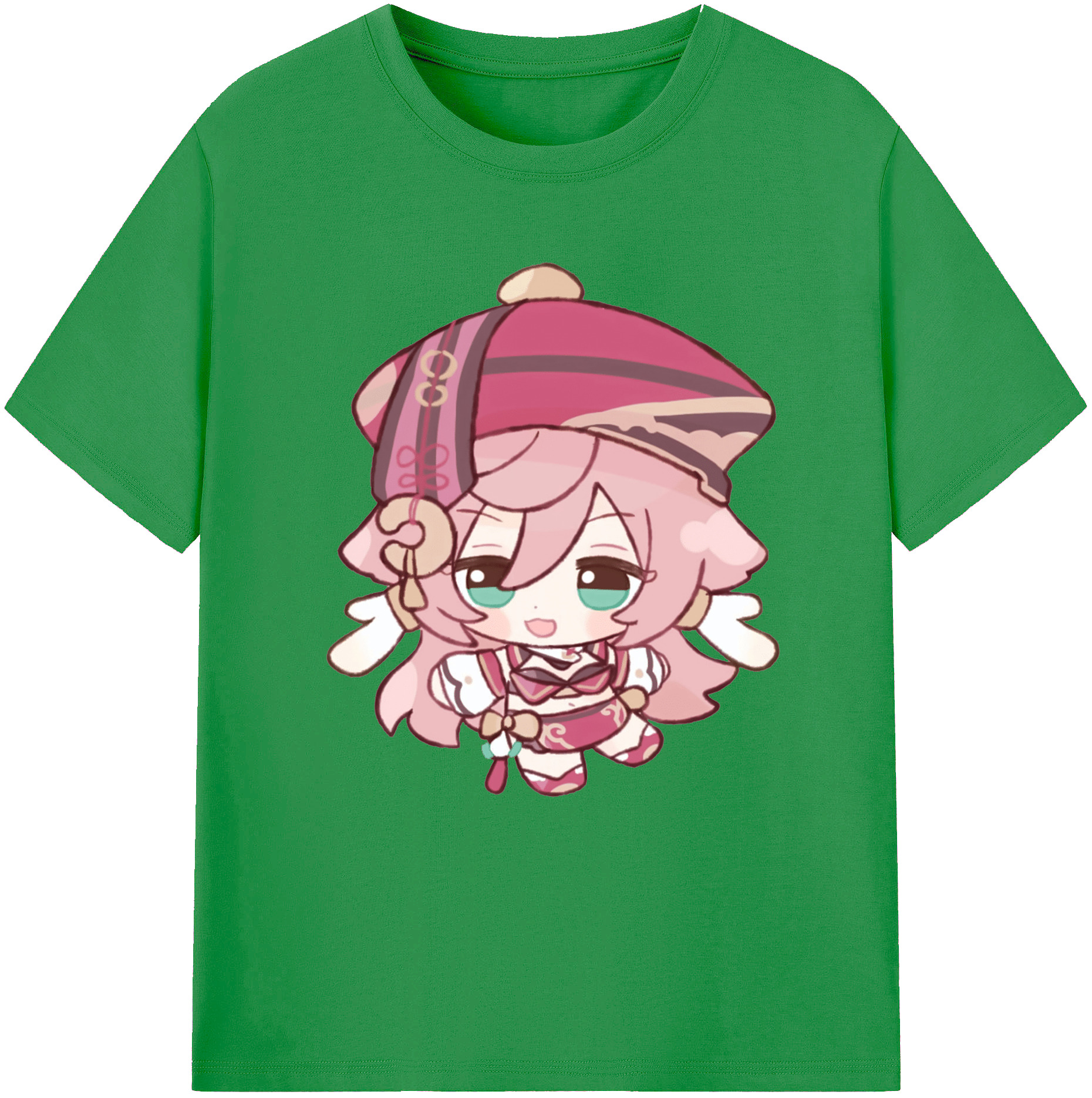 げんし神 ヤンフェイ genshin Yanfei レディースカジュアルプリントTシャツ（綿100％）