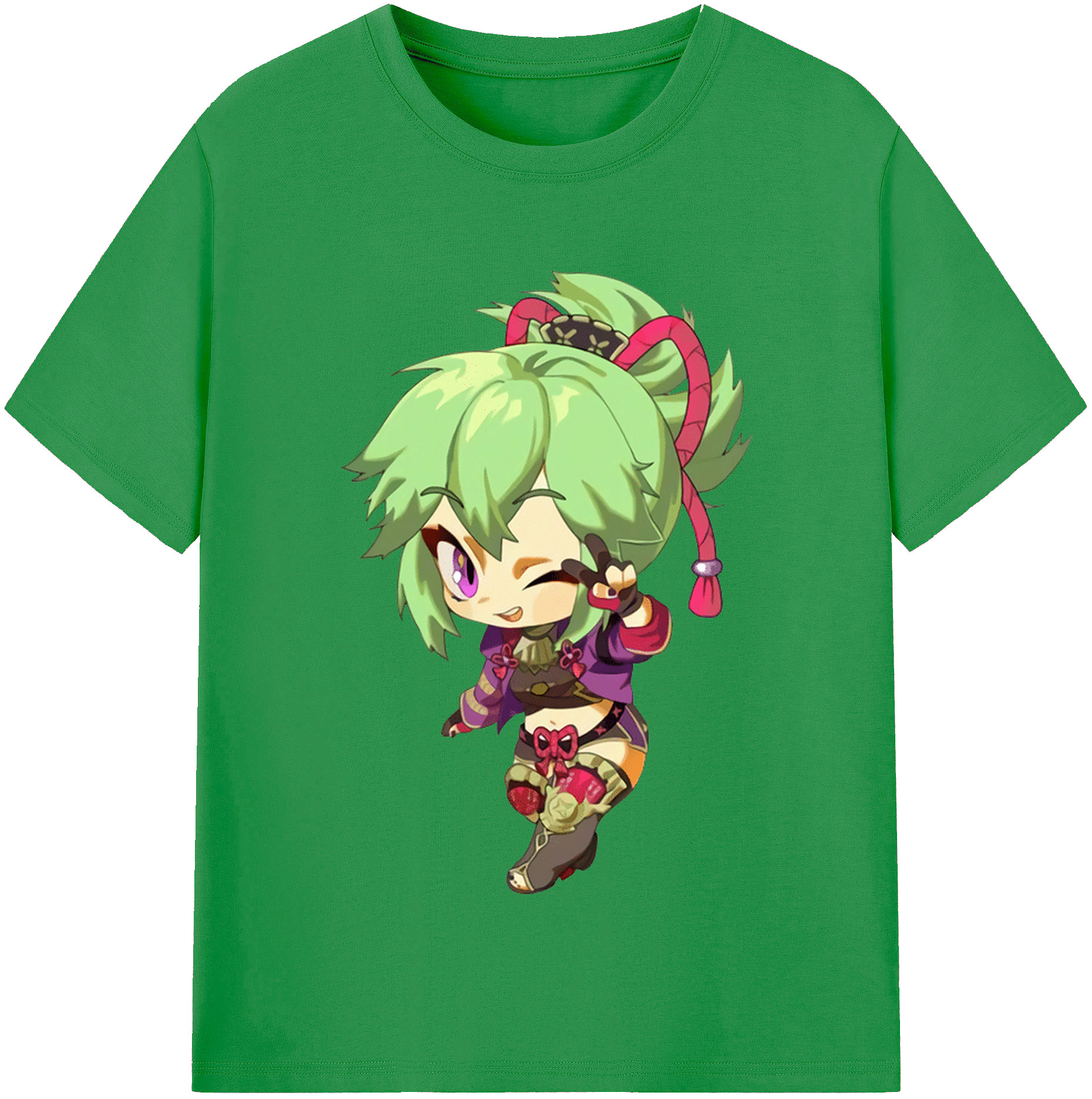 げんし神  久岐忍 くき しのぶ genshin Kuki Shinobu レディースカジュアルプリントTシャツ（綿100％）