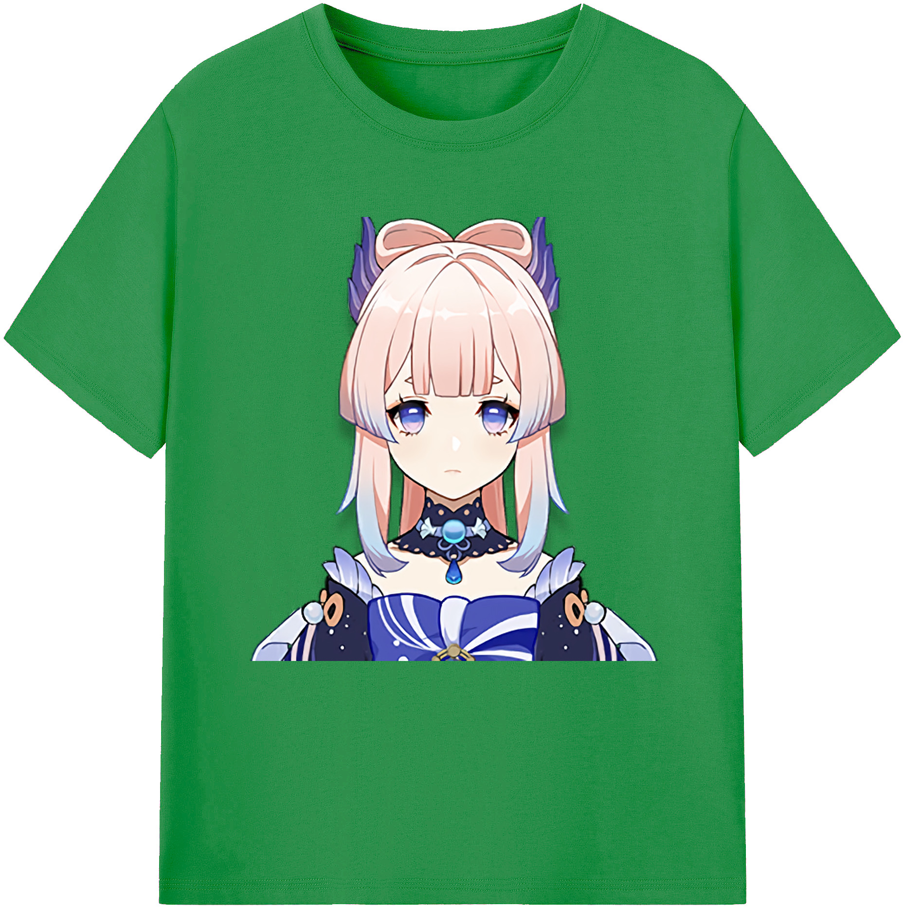 げんし神 珊瑚宮心海 サンゴノミヤ・ココミ genshin Sangonomiya Kokomi レディースカジュアルプリントTシャツ（綿100％）