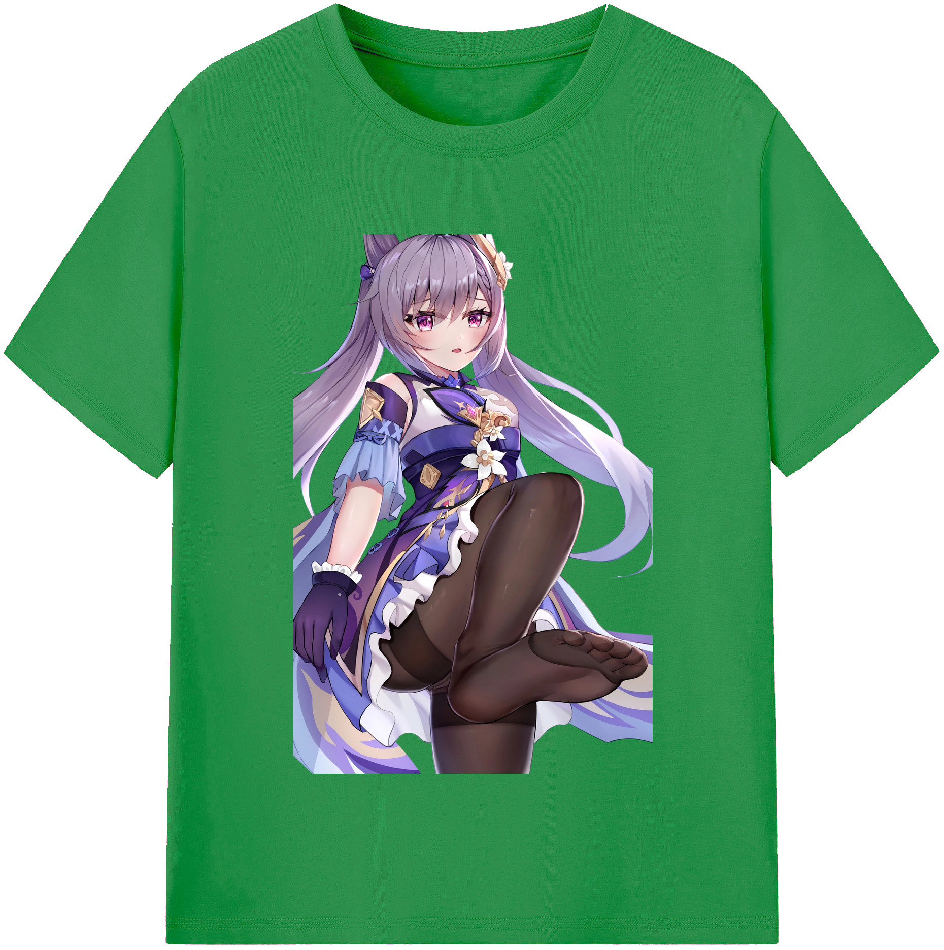 げんし神 刻晴 こくせい genshin Kokusei レディースカジュアルプリントTシャツ（綿100％）