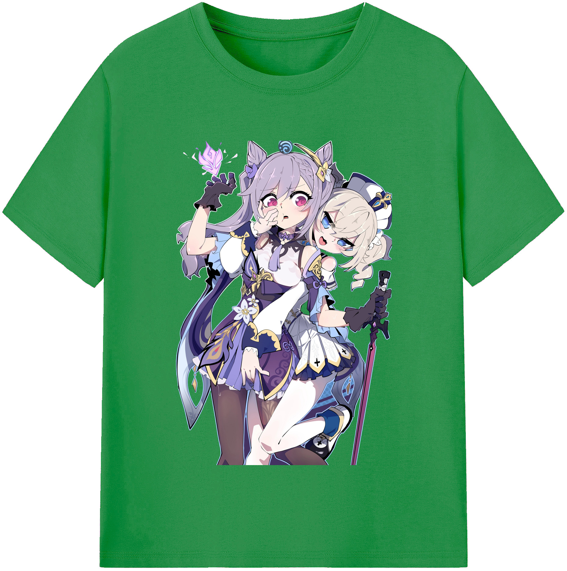 げんし神 刻晴 こくせい genshin Kokusei レディースカジュアルプリントTシャツ（綿100％）