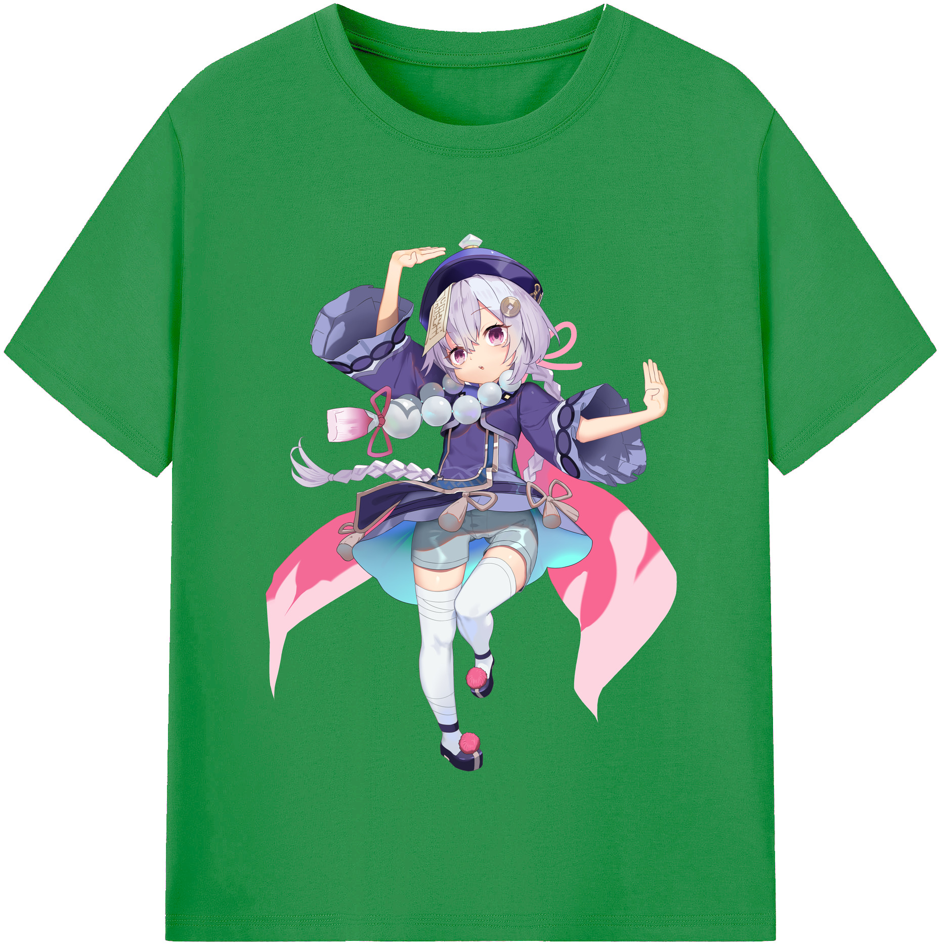 げんし神 七七 なな  genshin Nana レディースカジュアルプリントTシャツ（綿100％）