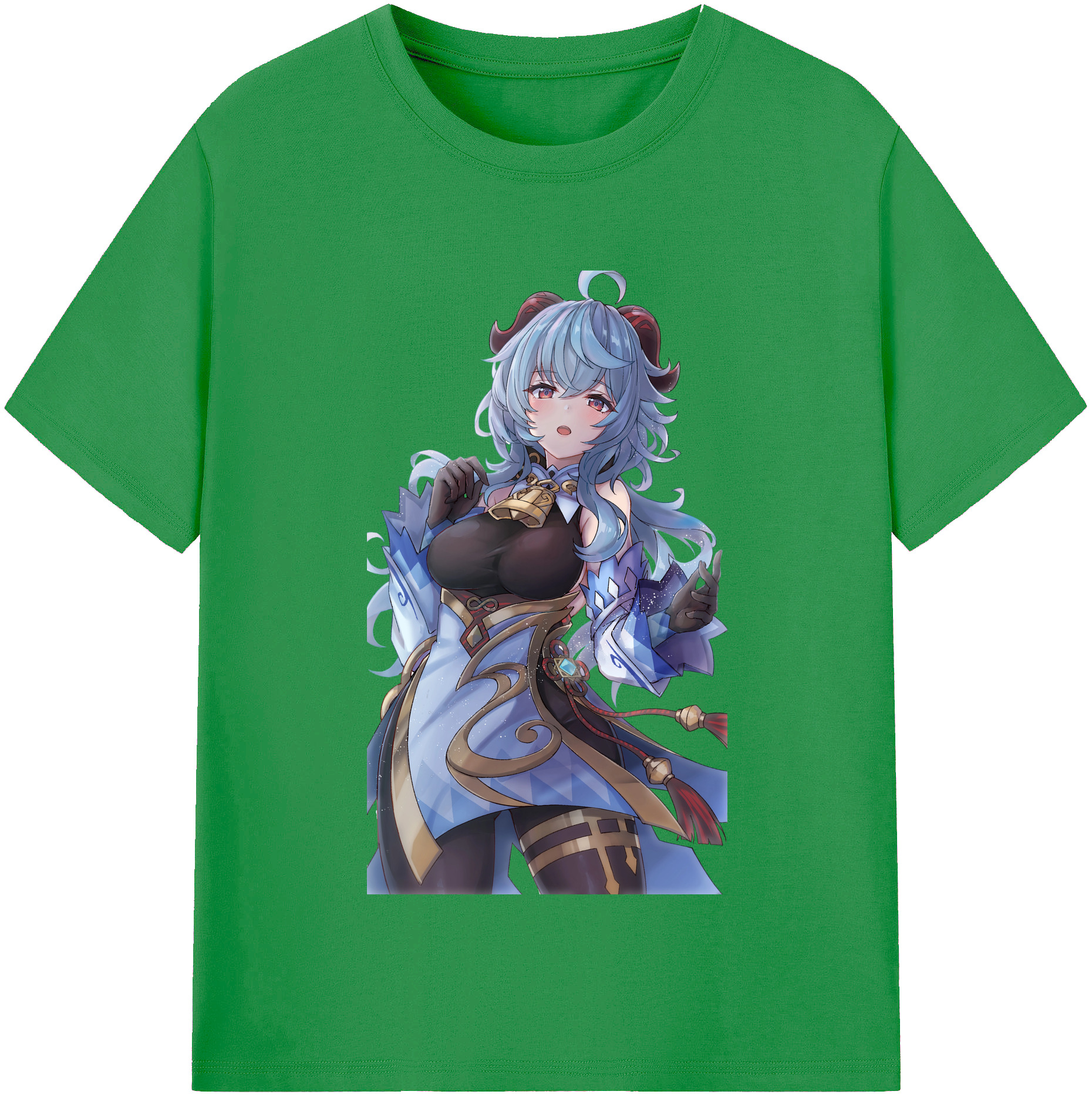 げんし神 甘雨 かんう genshin Ganyu レディースカジュアルプリントTシャツ（綿100％）