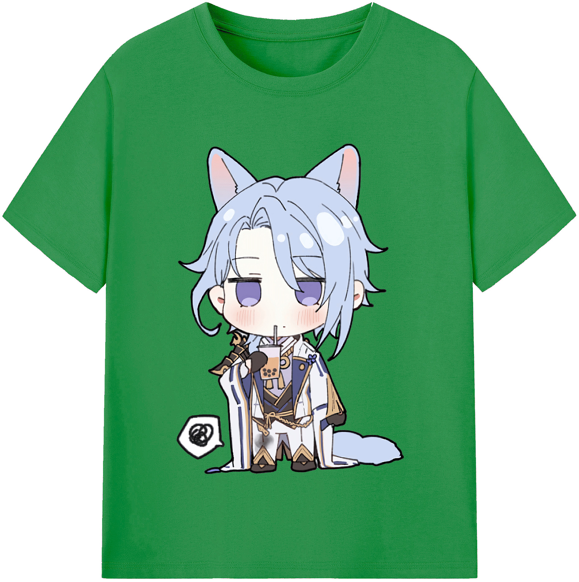 げんし神 神里綾人 かみさとあやと genshin Kamisato Ayato レディースカジュアルプリントTシャツ（綿100％）
