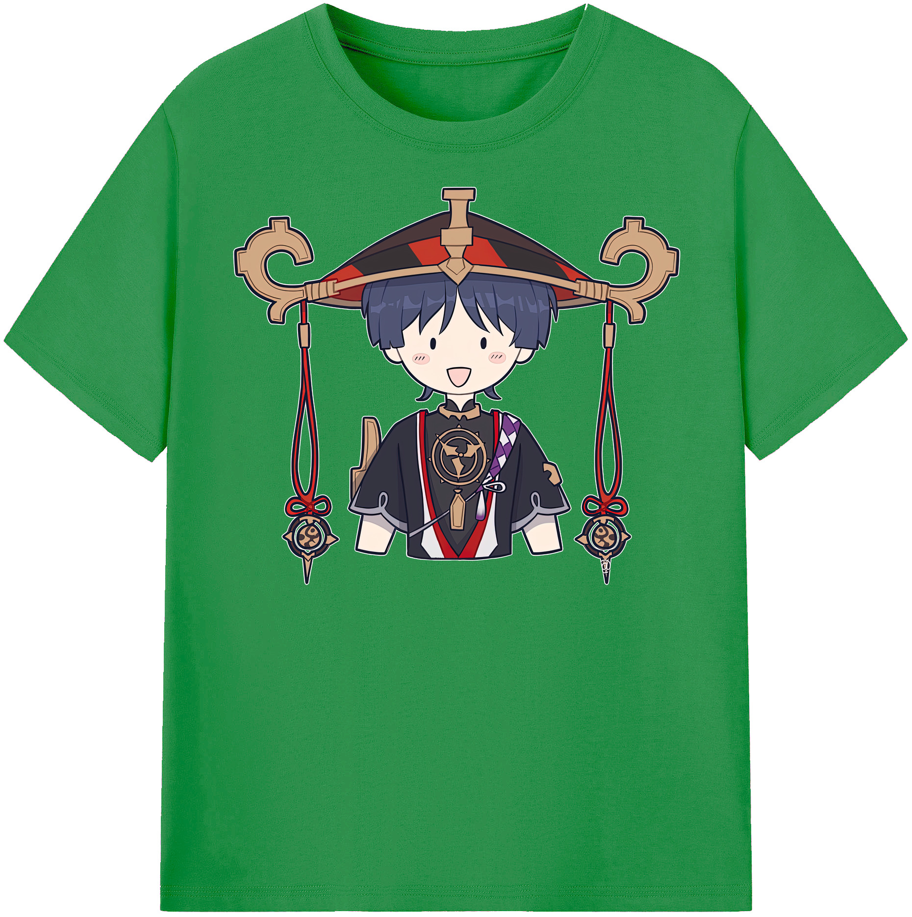 げんし神 さんペい genshin Sanpei レディースカジュアルプリントTシャツ（綿100％）