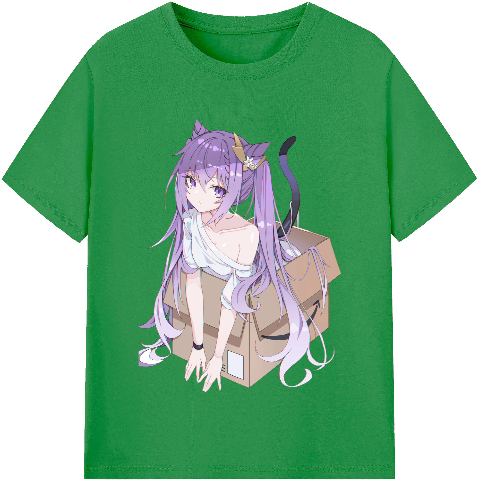げんし神 刻晴 こくせい genshin Kokusei レディースカジュアルプリントTシャツ（綿100％）