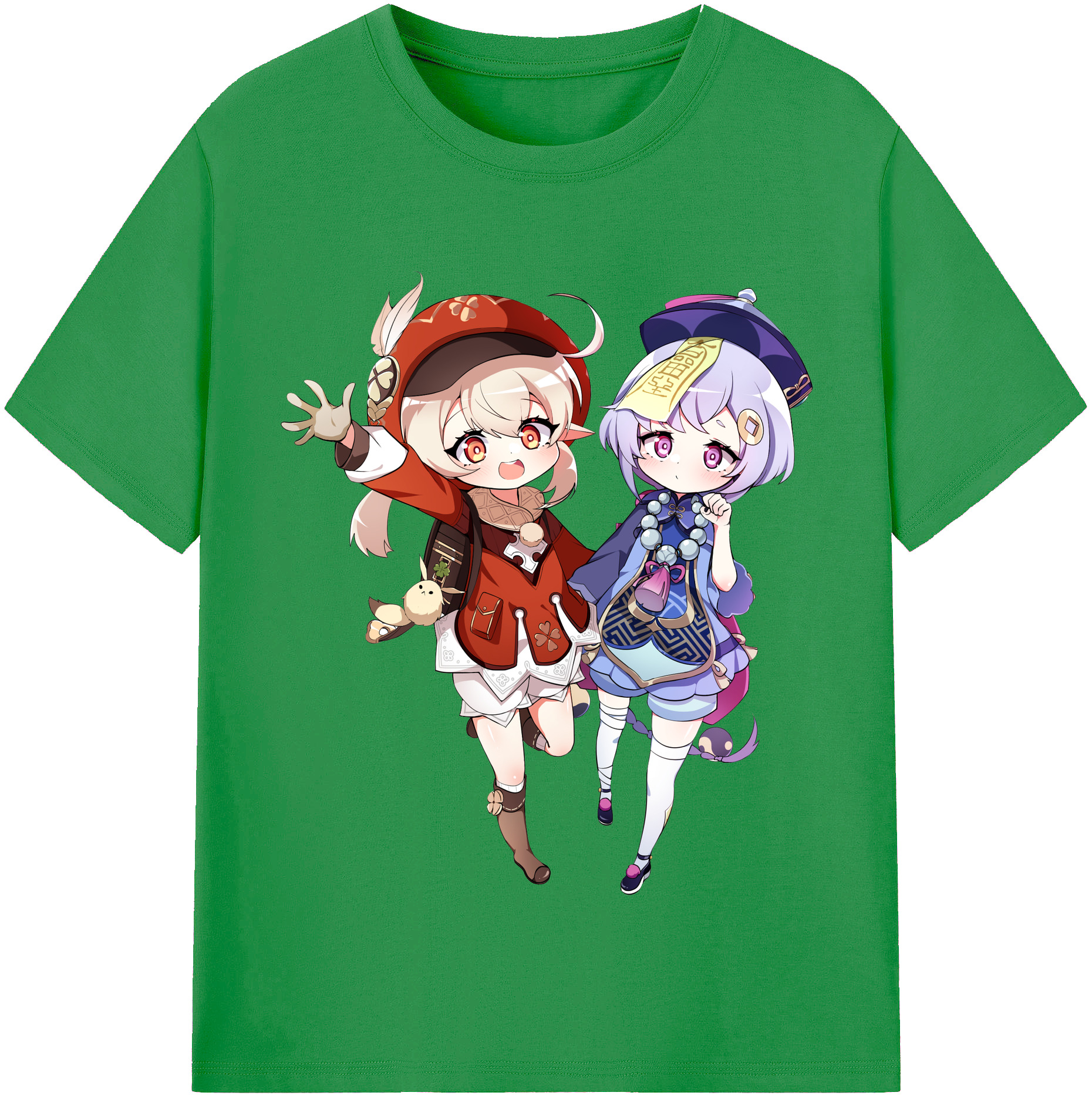 げんし神 七七 なな  genshin Nana レディースカジュアルプリントTシャツ（綿100％）