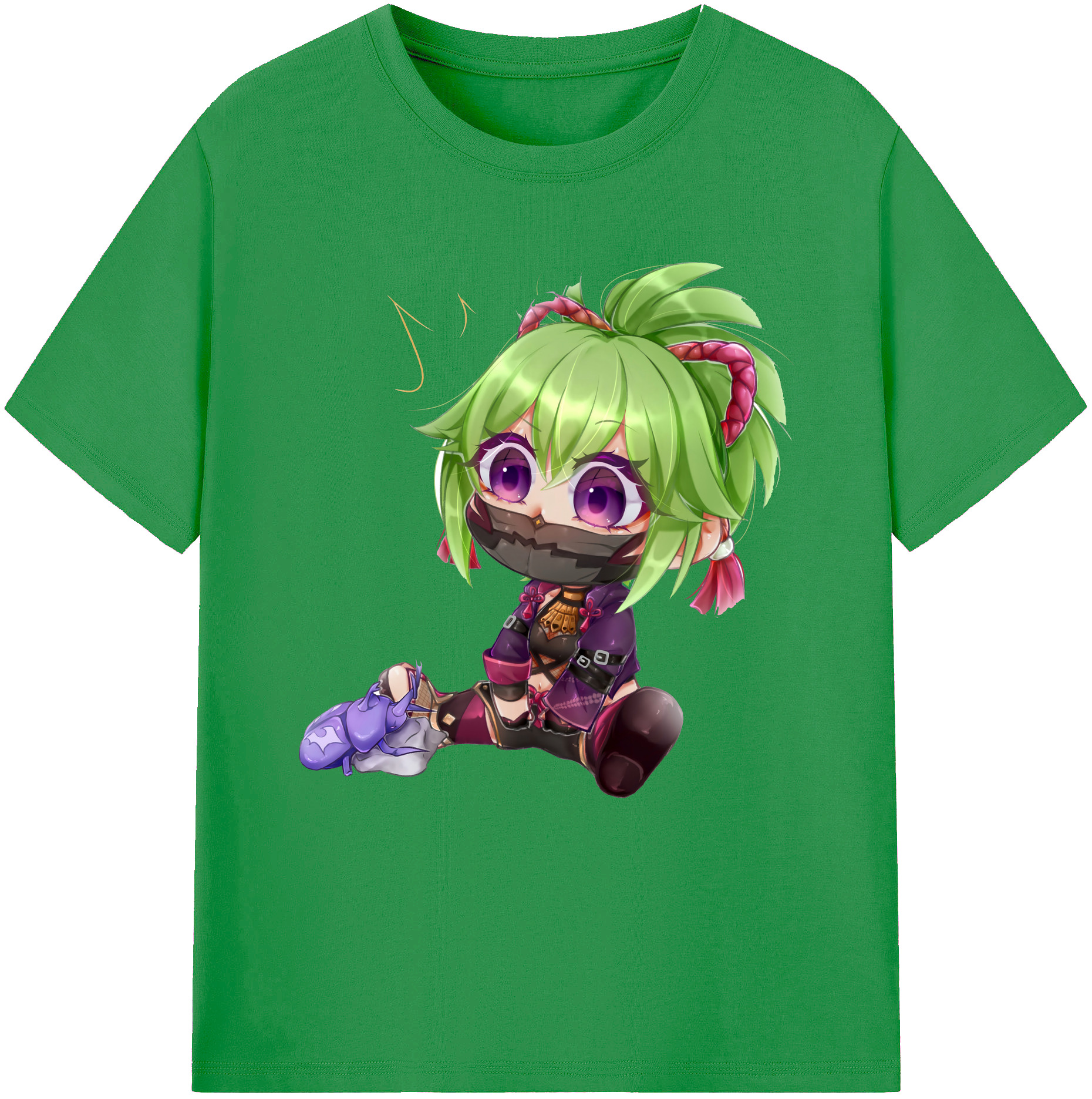 げんし神  久岐忍 くき しのぶ genshin Kuki Shinobu レディースカジュアルプリントTシャツ（綿100％）