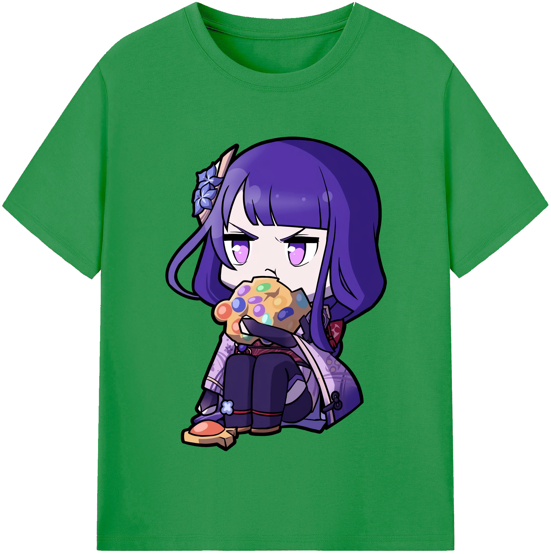 げんし神 雷電将軍 らいでんしょうぐん genshin Raiden Shogun レディースカジュアルプリントTシャツ（綿100％）